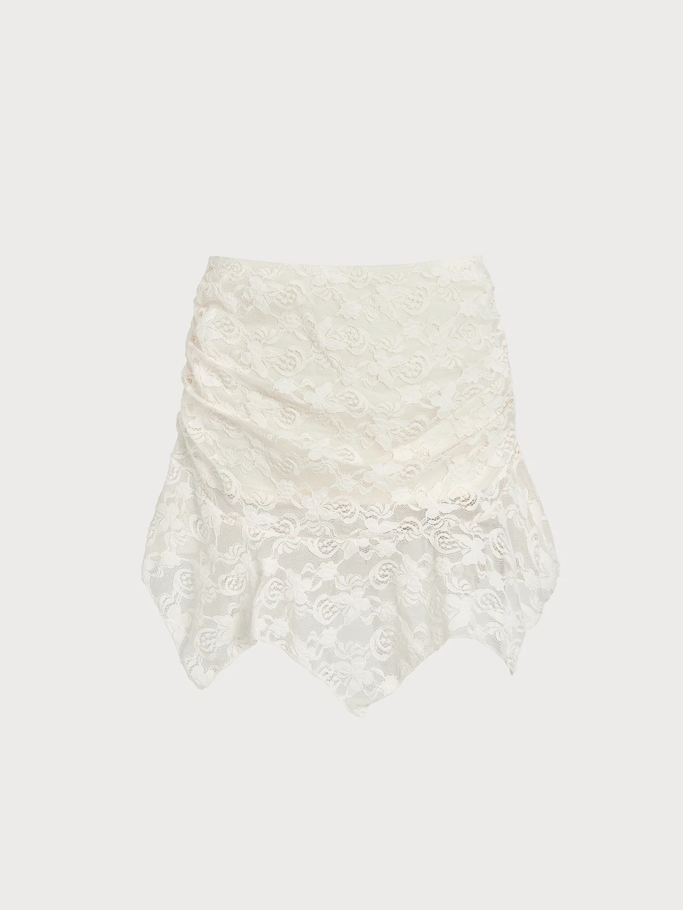 Beige Lace Cover-Up Skirt - Image 5