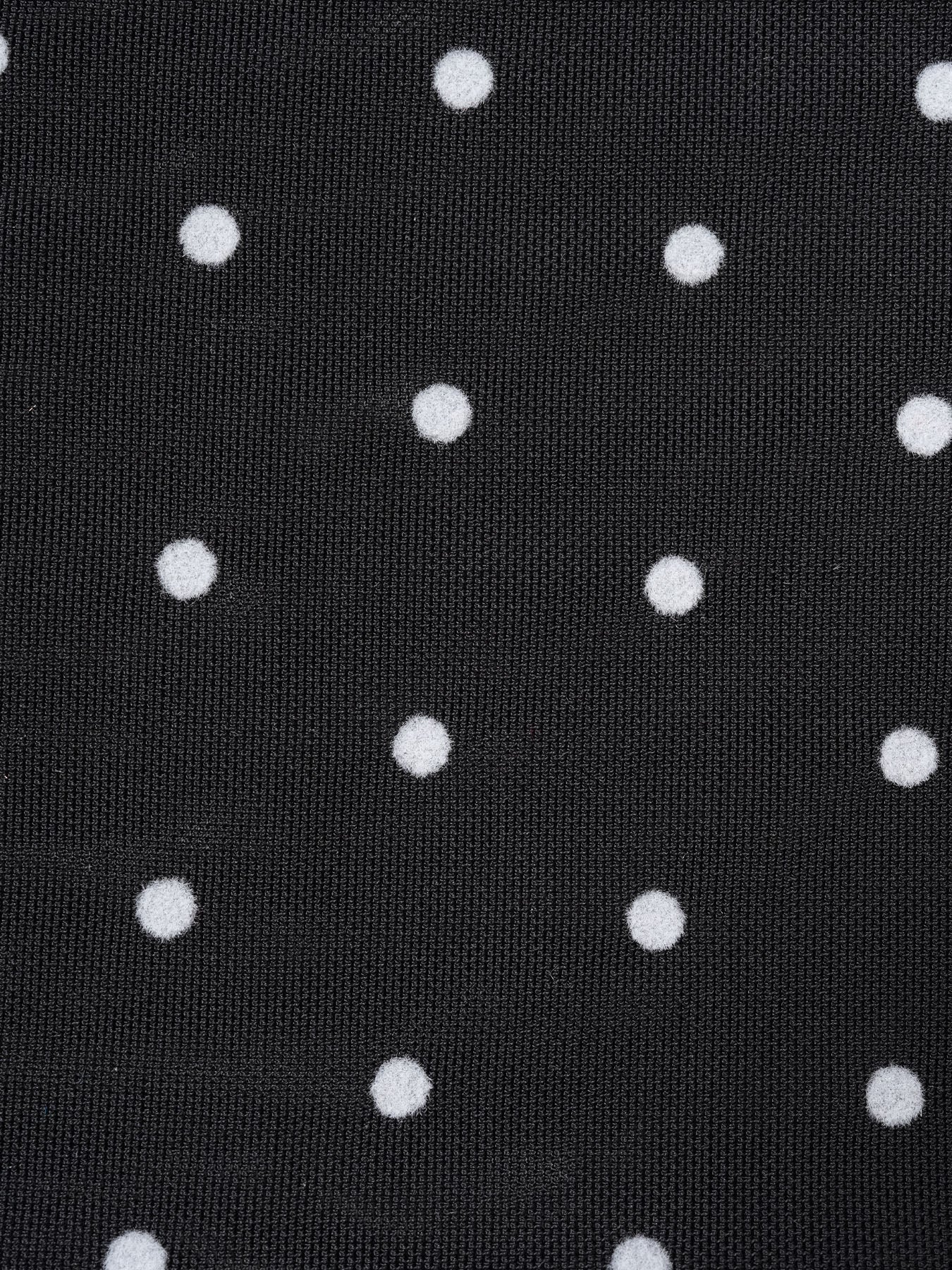 Black Contrast Polka Dot Mesh Tankini Set - Image 9