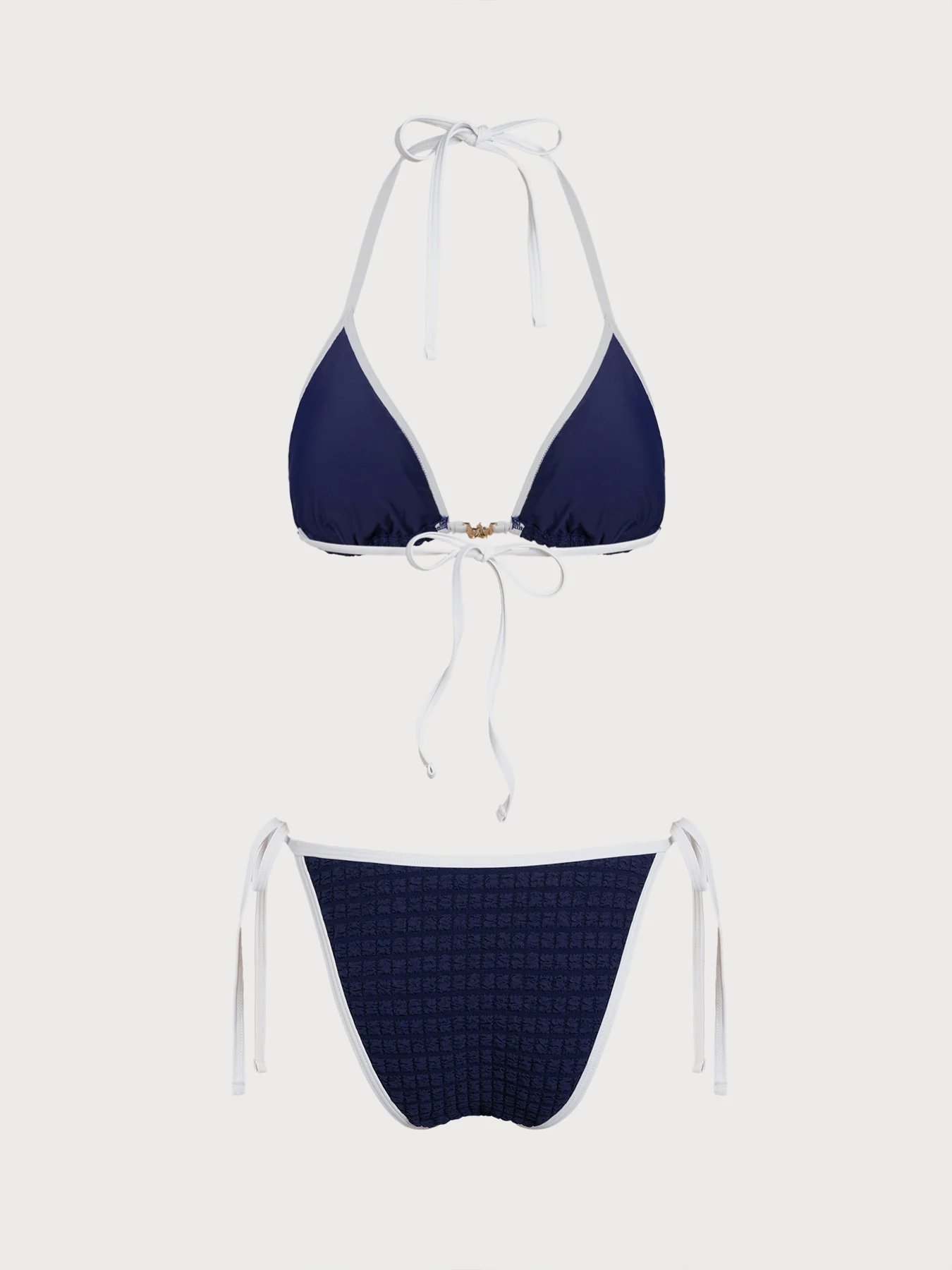 Blue Color Block Star Bikini Set - Image 7
