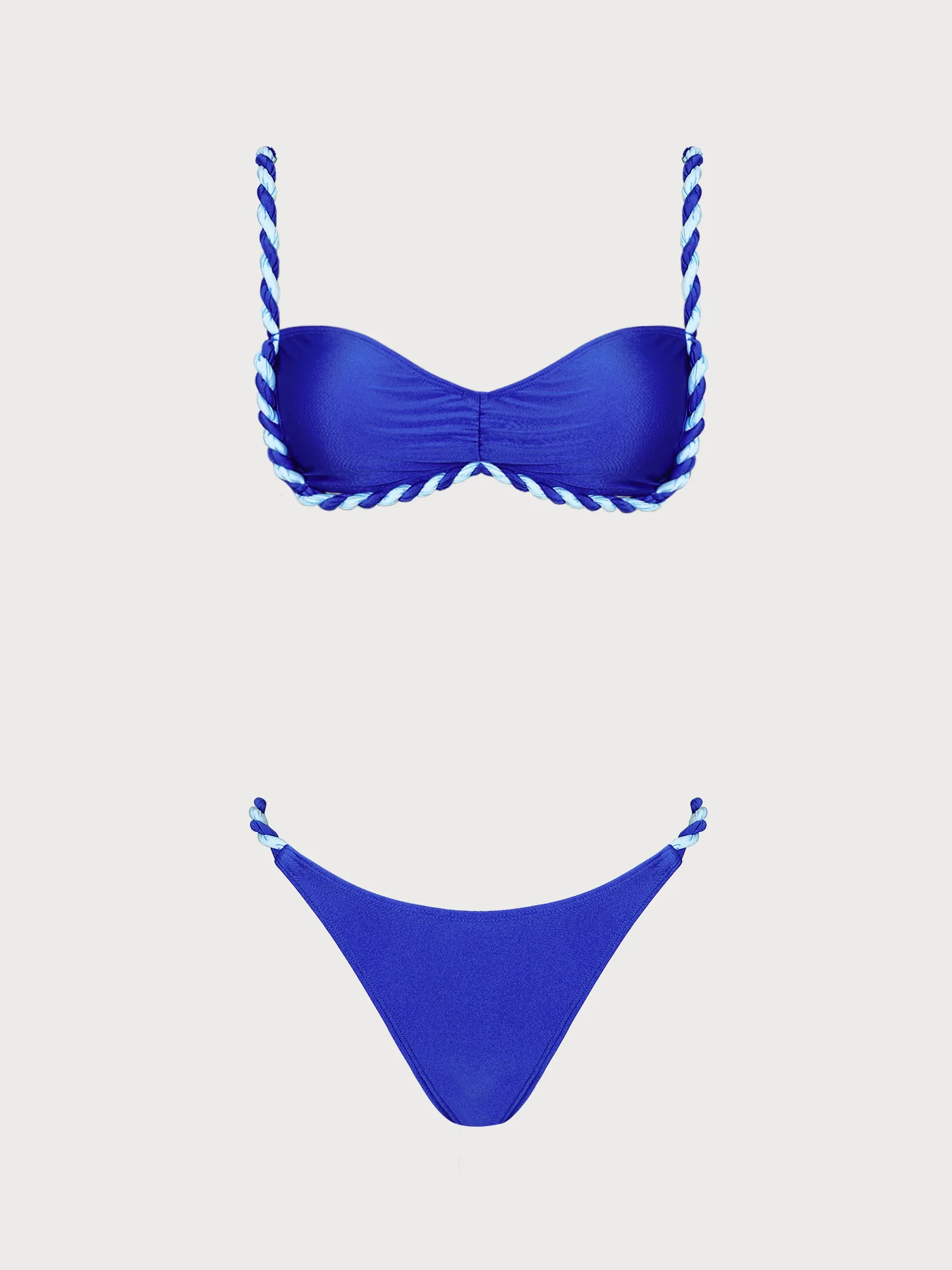 Blue Contrast Sweetheart Bikini Set - Image 7