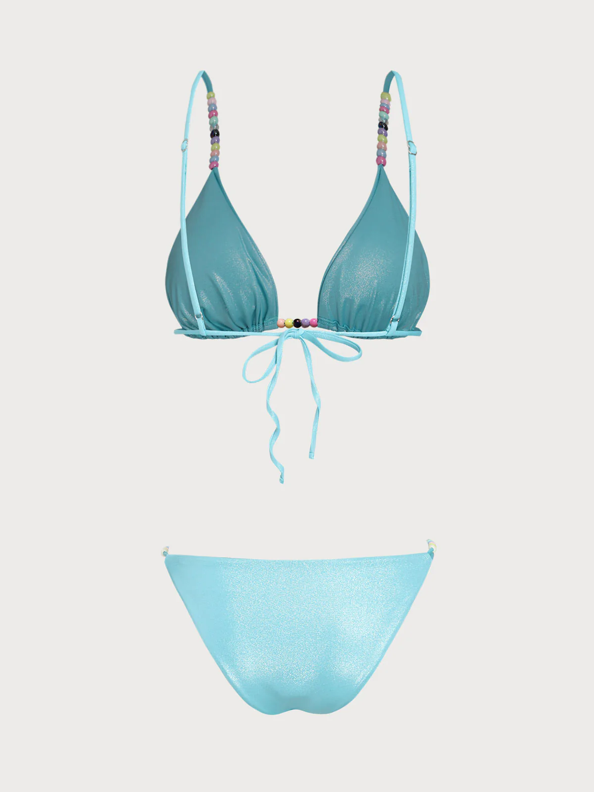 Blue Glitter Color Beaded Bikini Set - Image 10