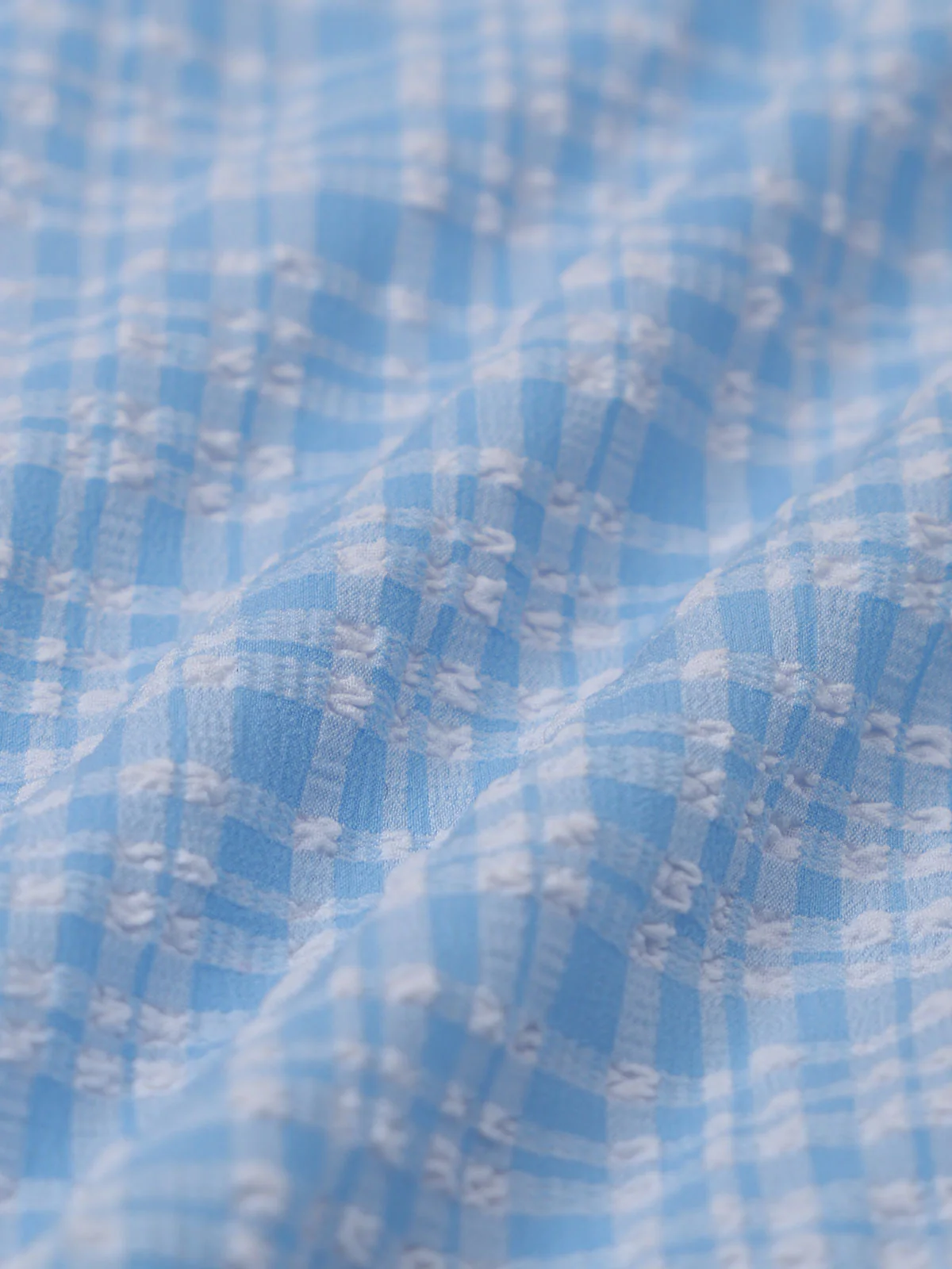 Blue Knitted Plaid Tankini Set - Image 9