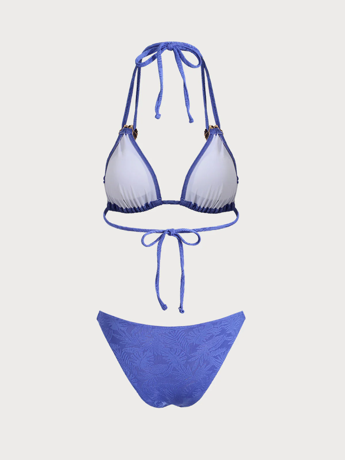 Blue Metal Shell Decorated Bikini Set - Image 9