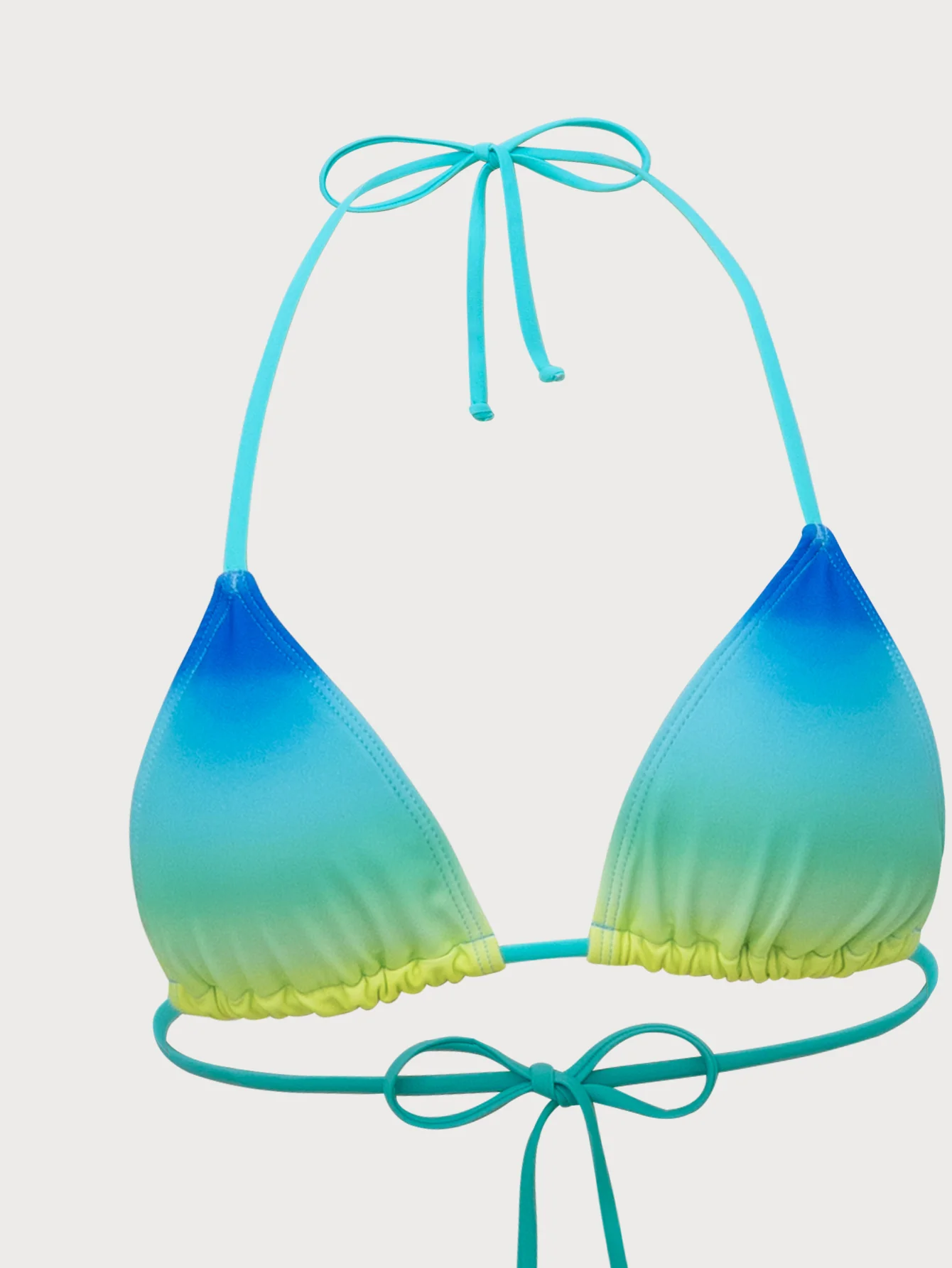 Blue Ombre Print Bikini Set - Image 4