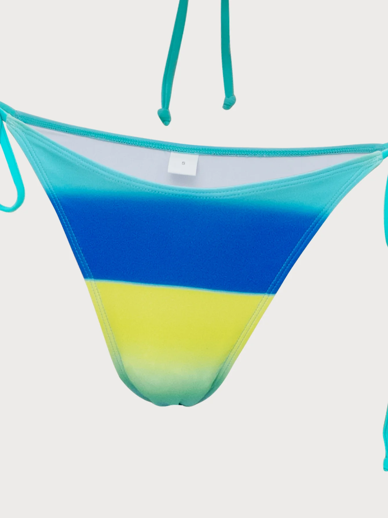 Blue Ombre Print Bikini Set - Image 5
