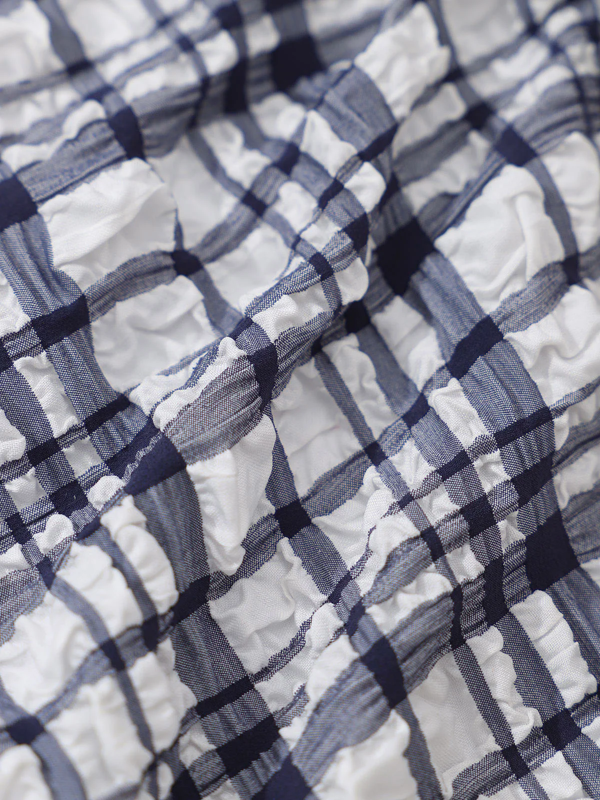 Blue Plaid Ruched Tankini Set - Image 5