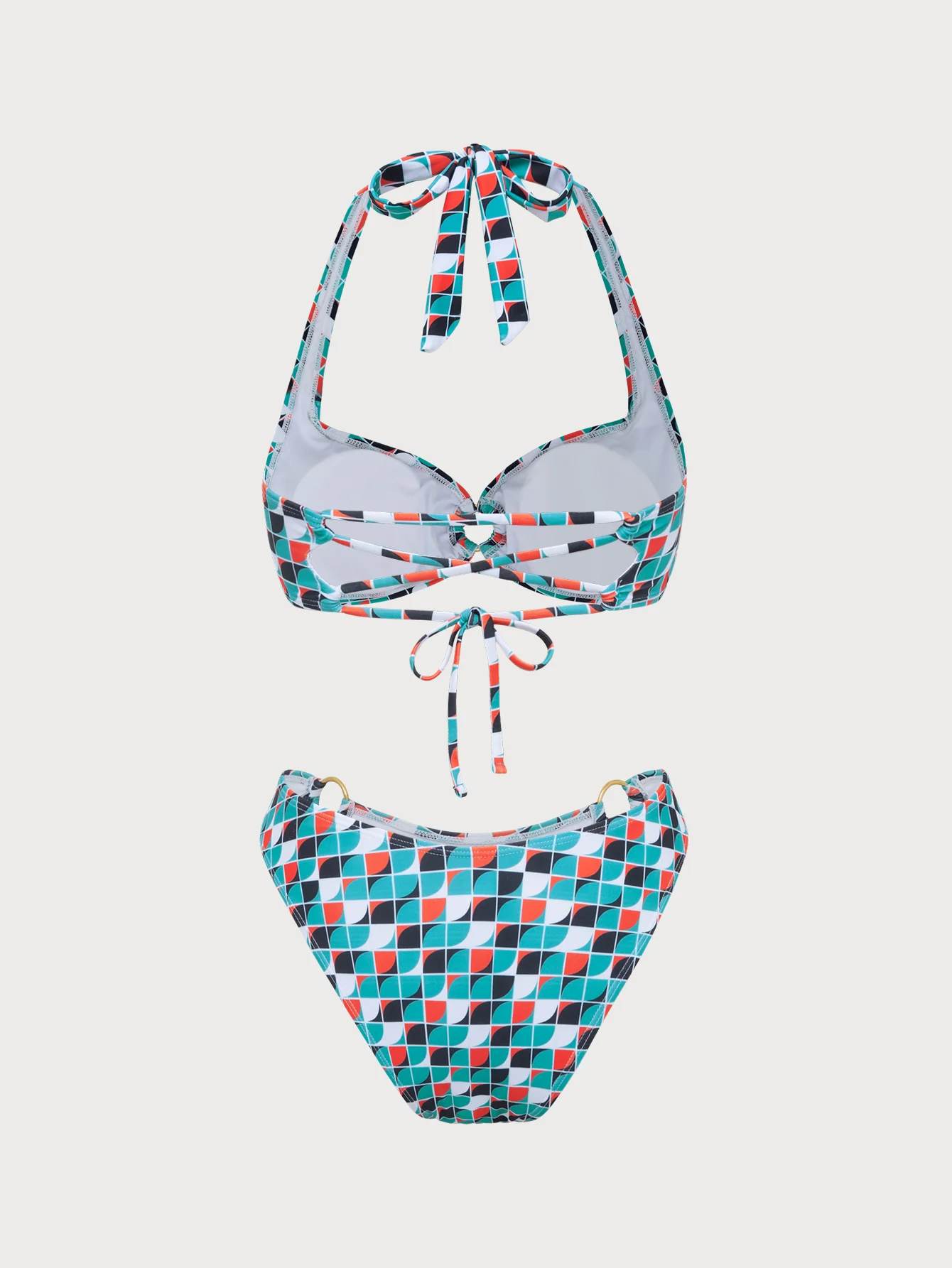 Blue Ring Geometric Bikini Set - Image 2