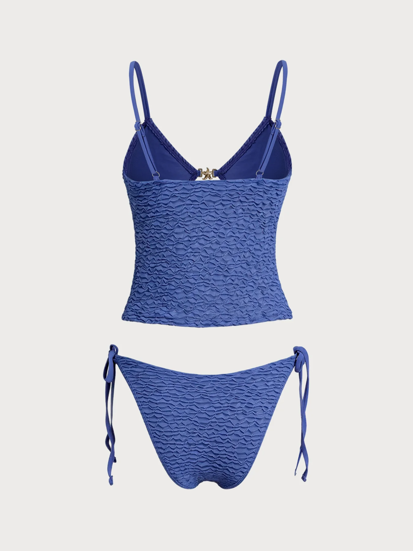 Blue Starfish Bubble Crinkle Tankini Set - Image 6