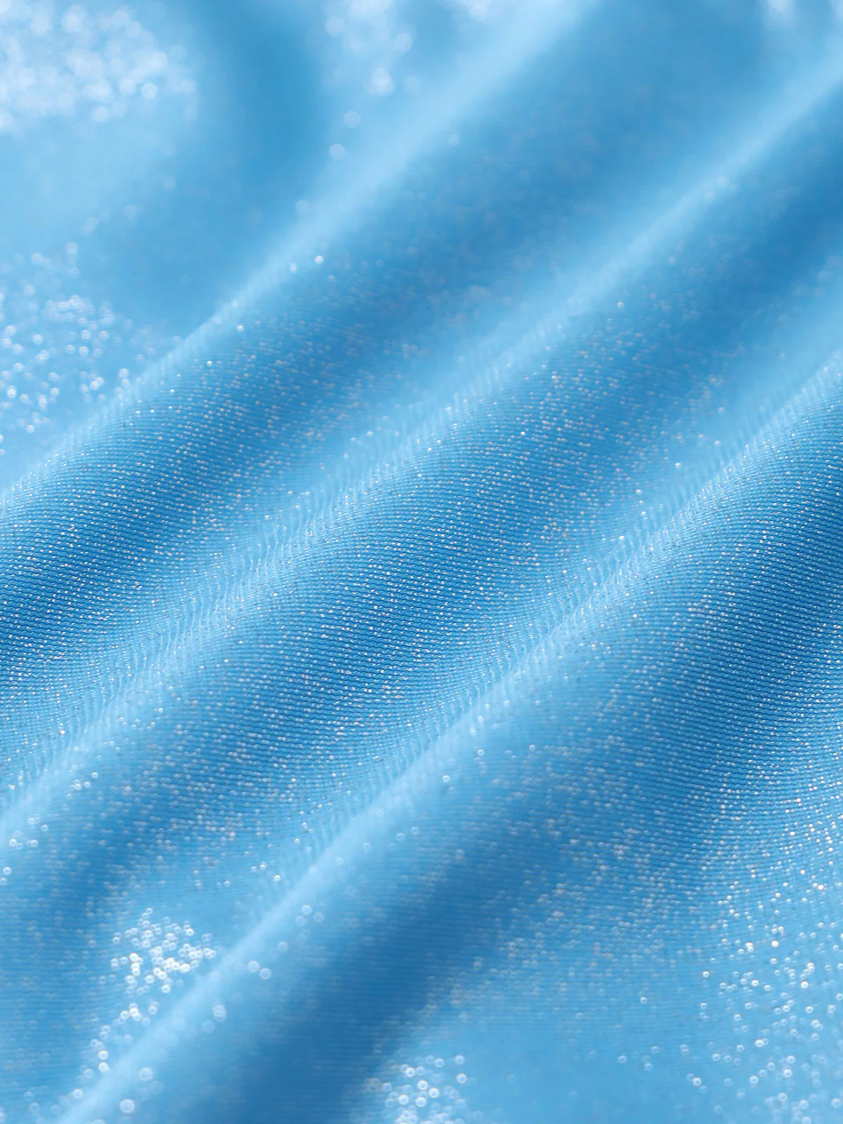 Blue V-Shaped Pleated Bikini Set - Image 8