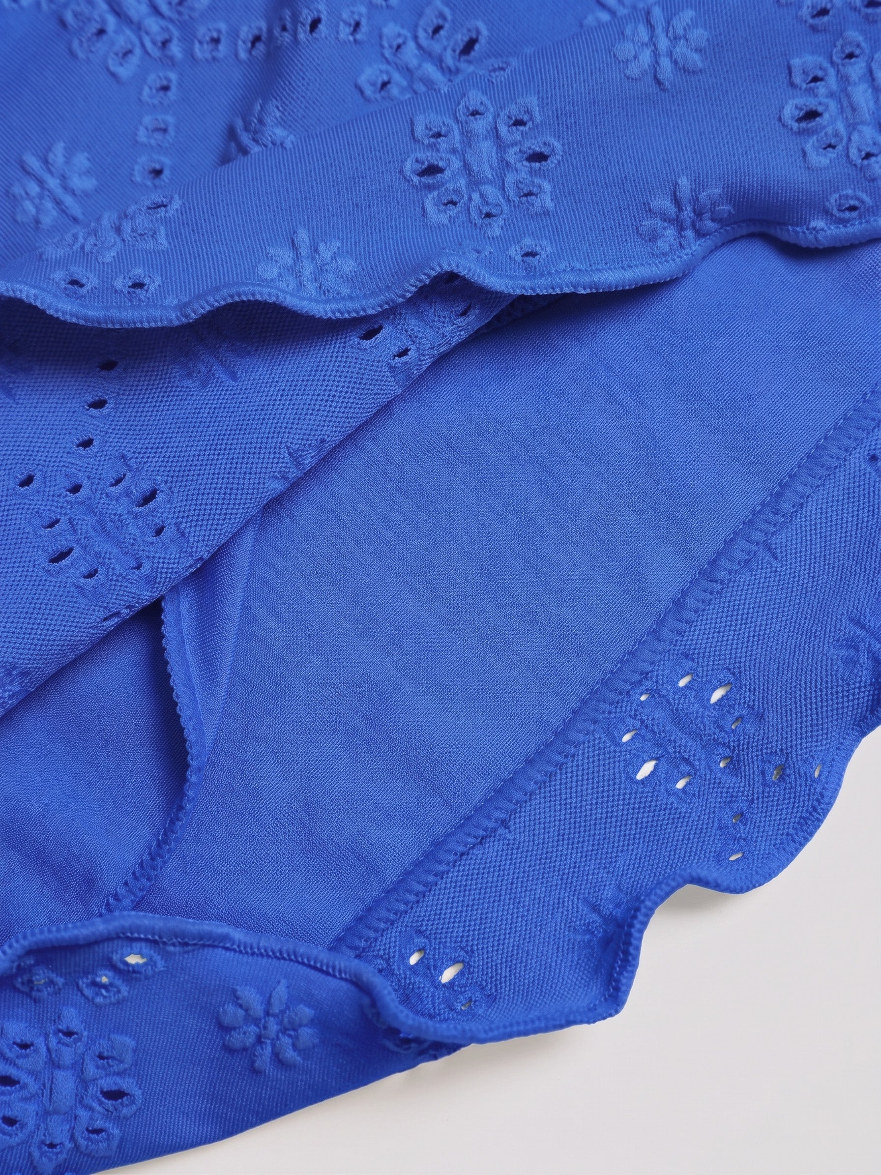 Blue Wave Cut Tie Front Tankini Set - Image 9