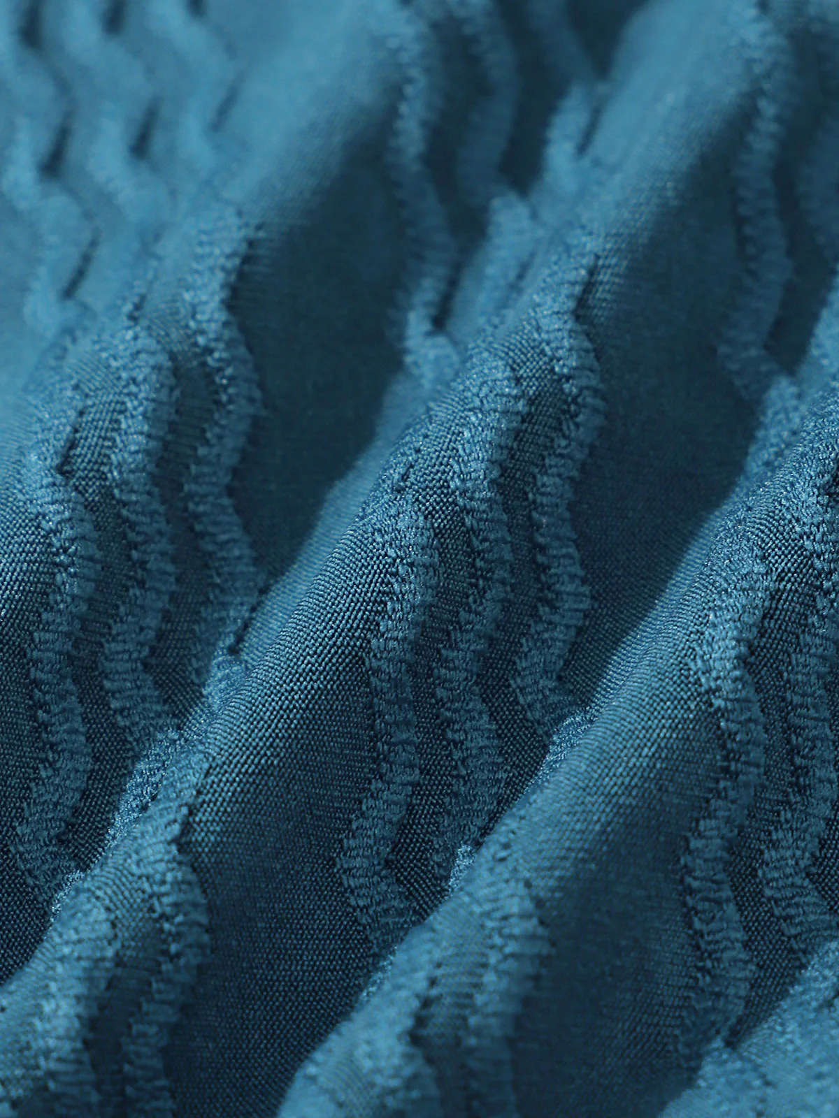 Blue Wave Pattern Ruffled Bikini Set - Image 8