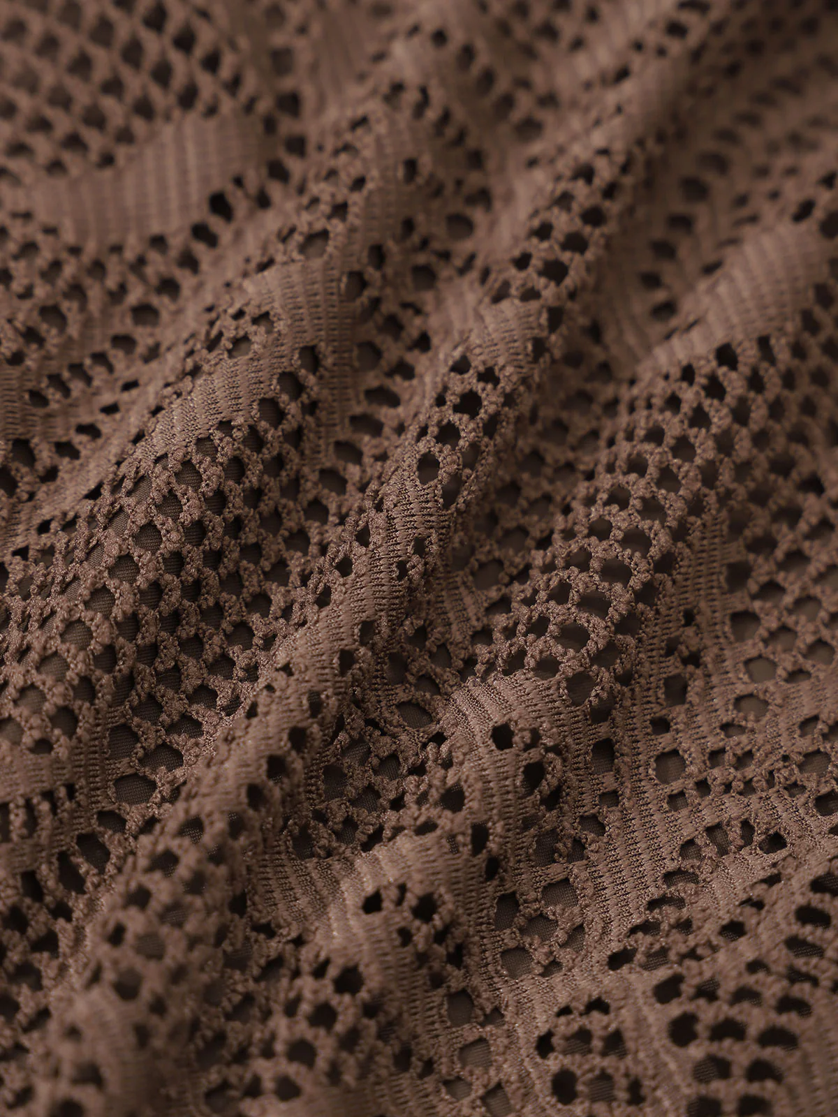 Brown Mesh Bikini Three Piece Suit - Image 10
