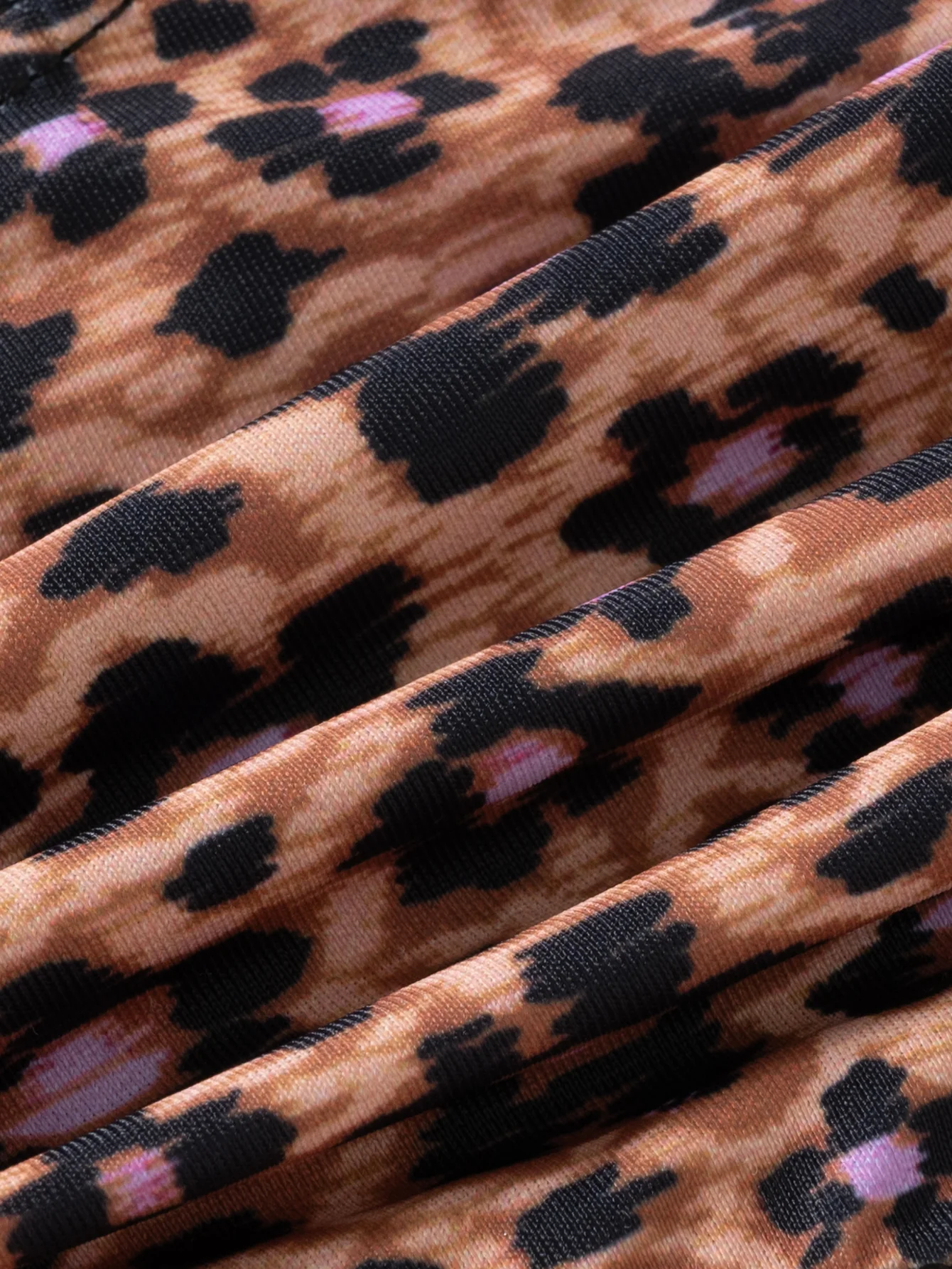 Brown Printed Beaded Bikini Set - Image 9