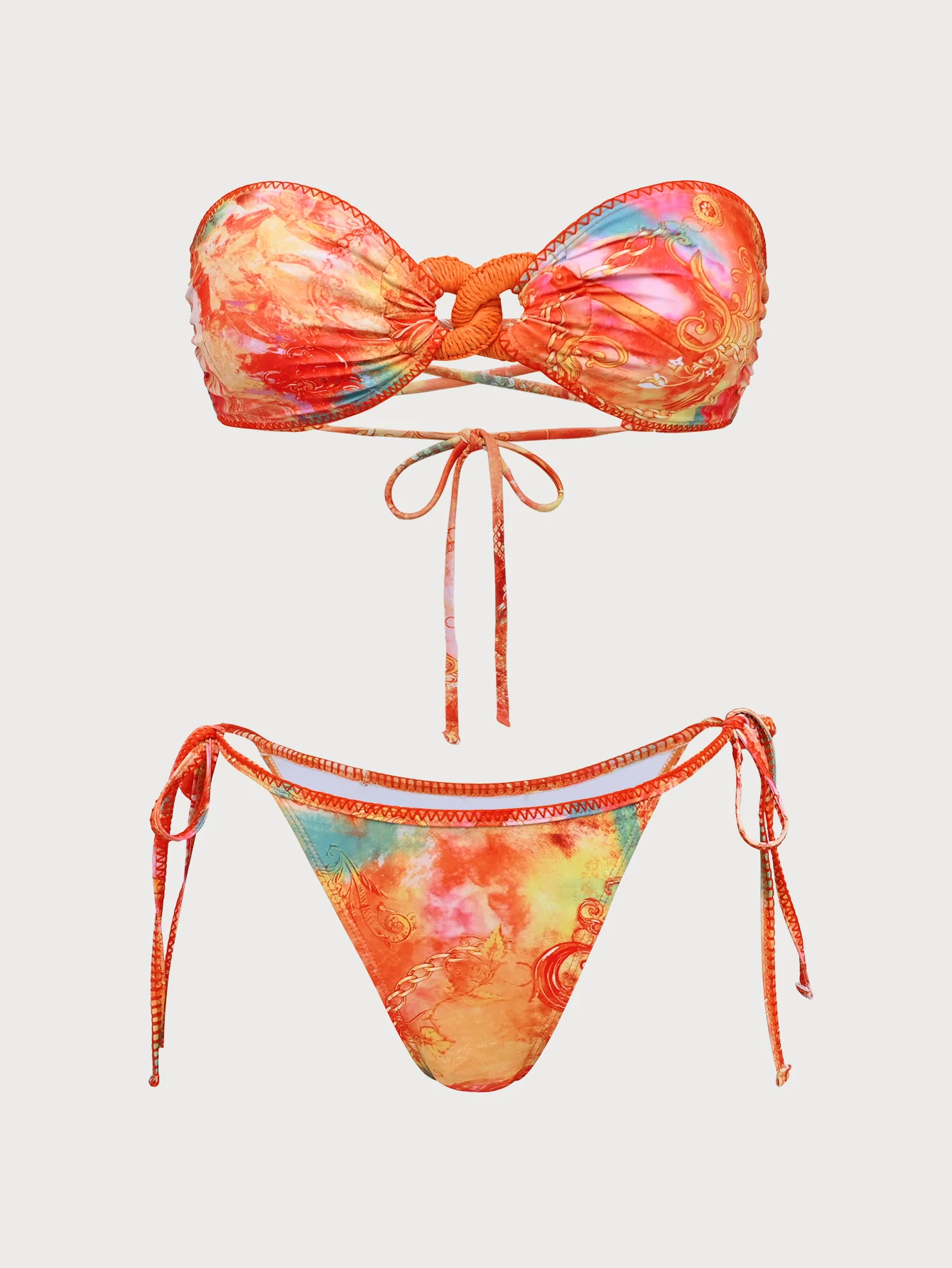 Chain Buckle Embellished Bikini Set - Image 6