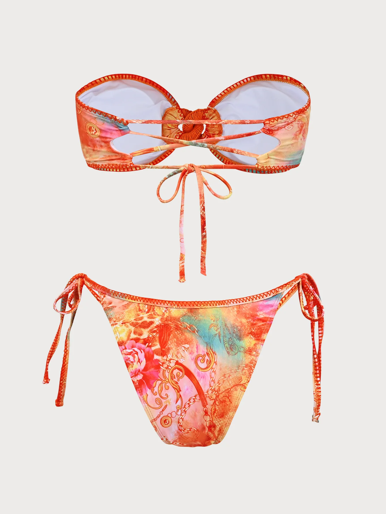 Chain Buckle Embellished Bikini Set - Image 7