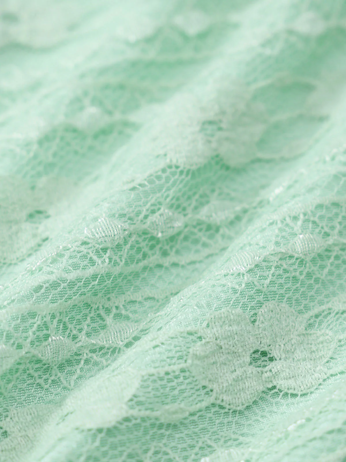 Cyan Lace Halter Tankini Set - Image 3