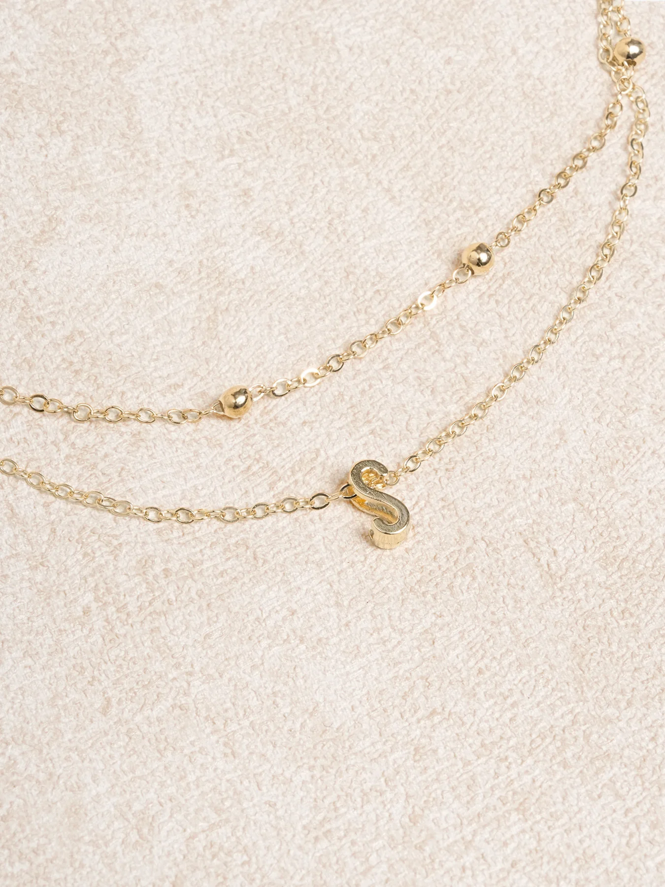 Gold Letter Pendant Necklace - Image 3