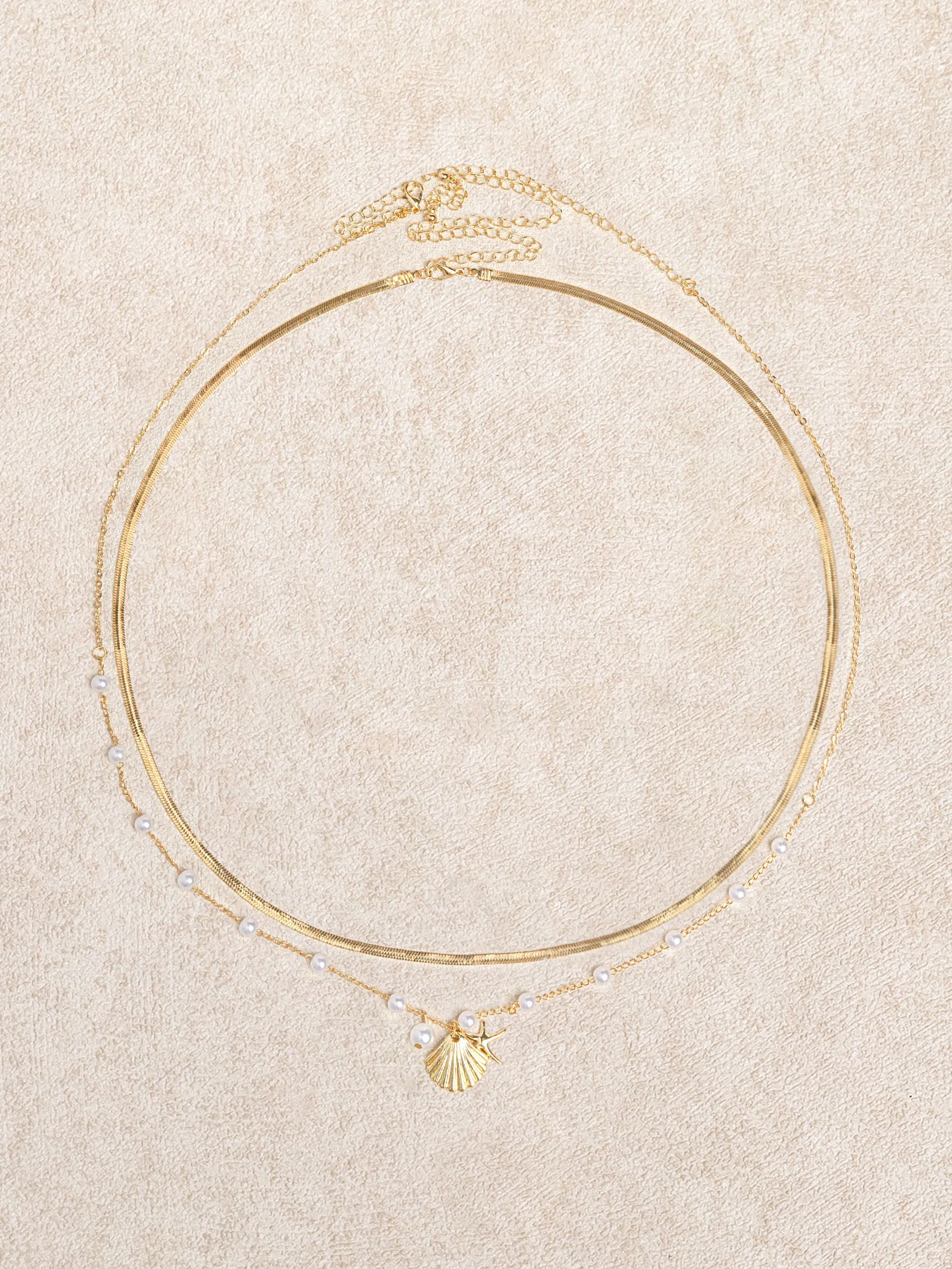 Gold Metal Starfish Shell Waist Chain