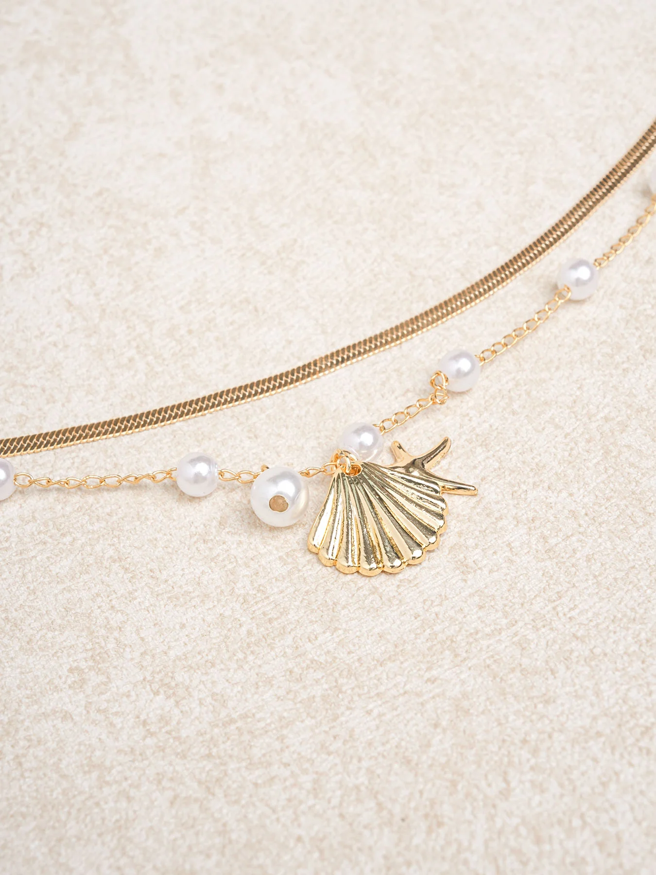 Gold Metal Starfish Shell Waist Chain - Image 2
