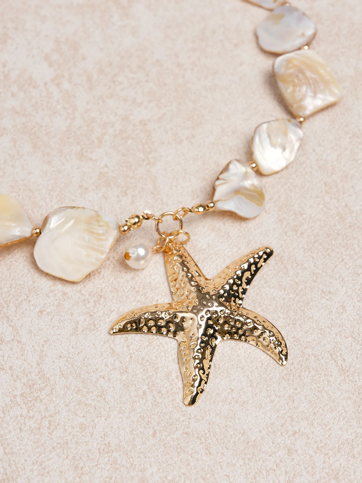 Gold Shell Starfish Conch Beach Holiday Necklace - Image 2