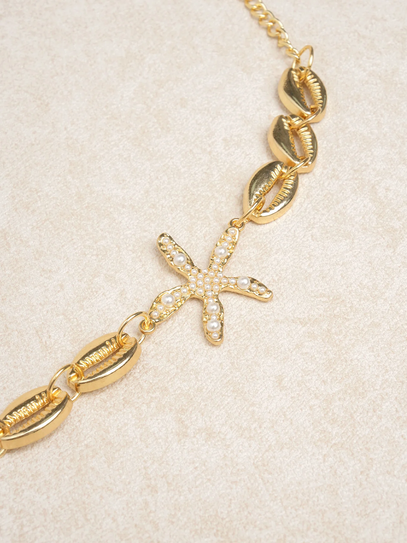 Gold Starfish Bead Waist Chain - Image 3