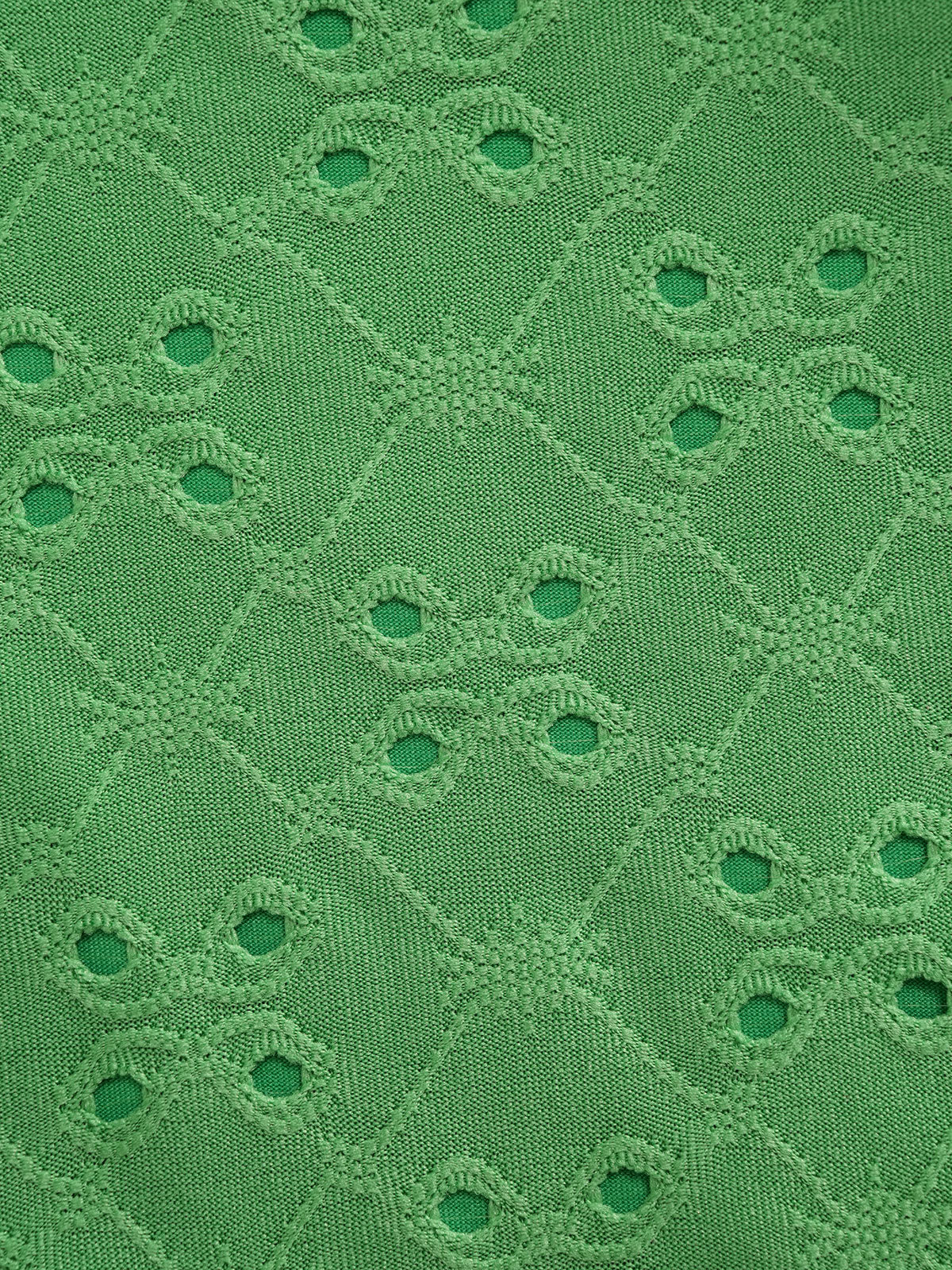 Green Deep V Twist One-Piece Swimsuit - Image 3