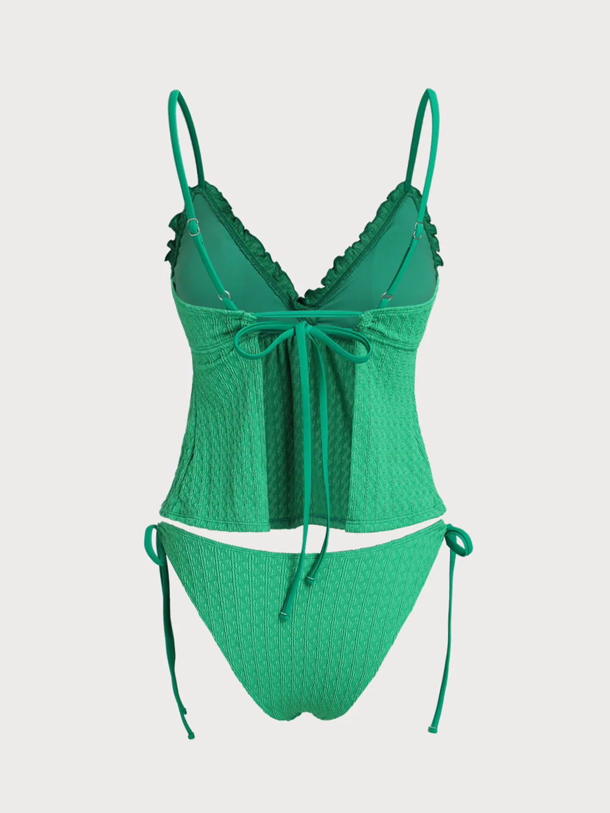 Green Ruffle Skirt Tankini Set - Image 8