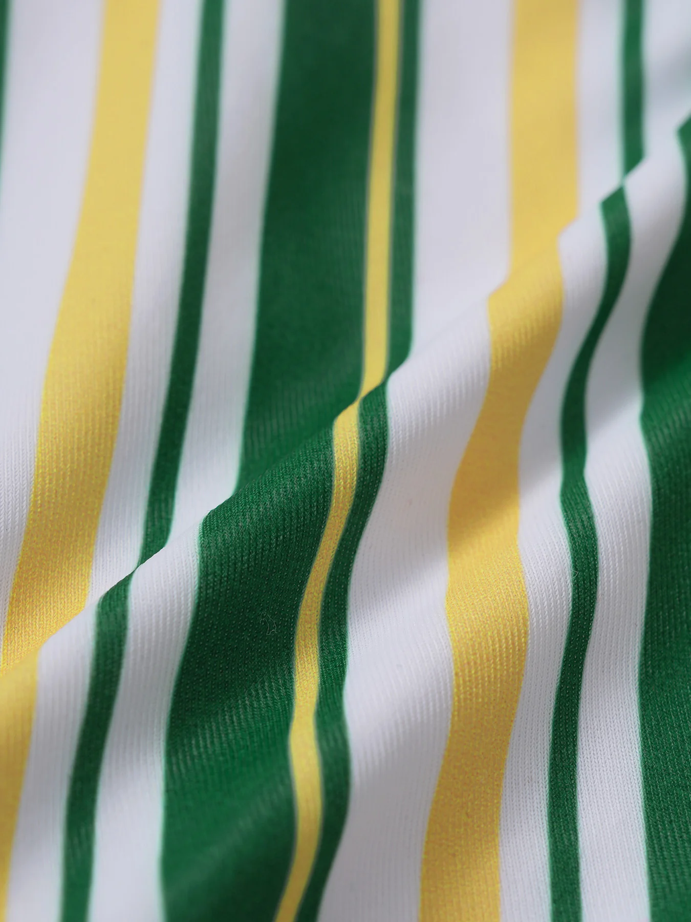 Green Striped Color Block Shorts Bikini Set - Image 11