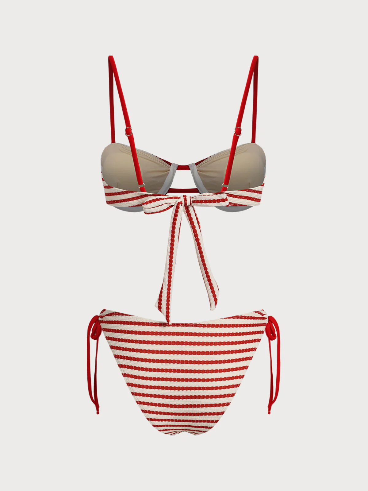 Green Striped Underwire Bikini Set - Image 9