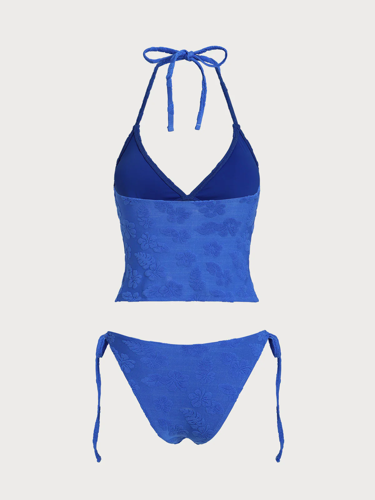 Green Tropical Floral Terry Tankini Set - Image 9