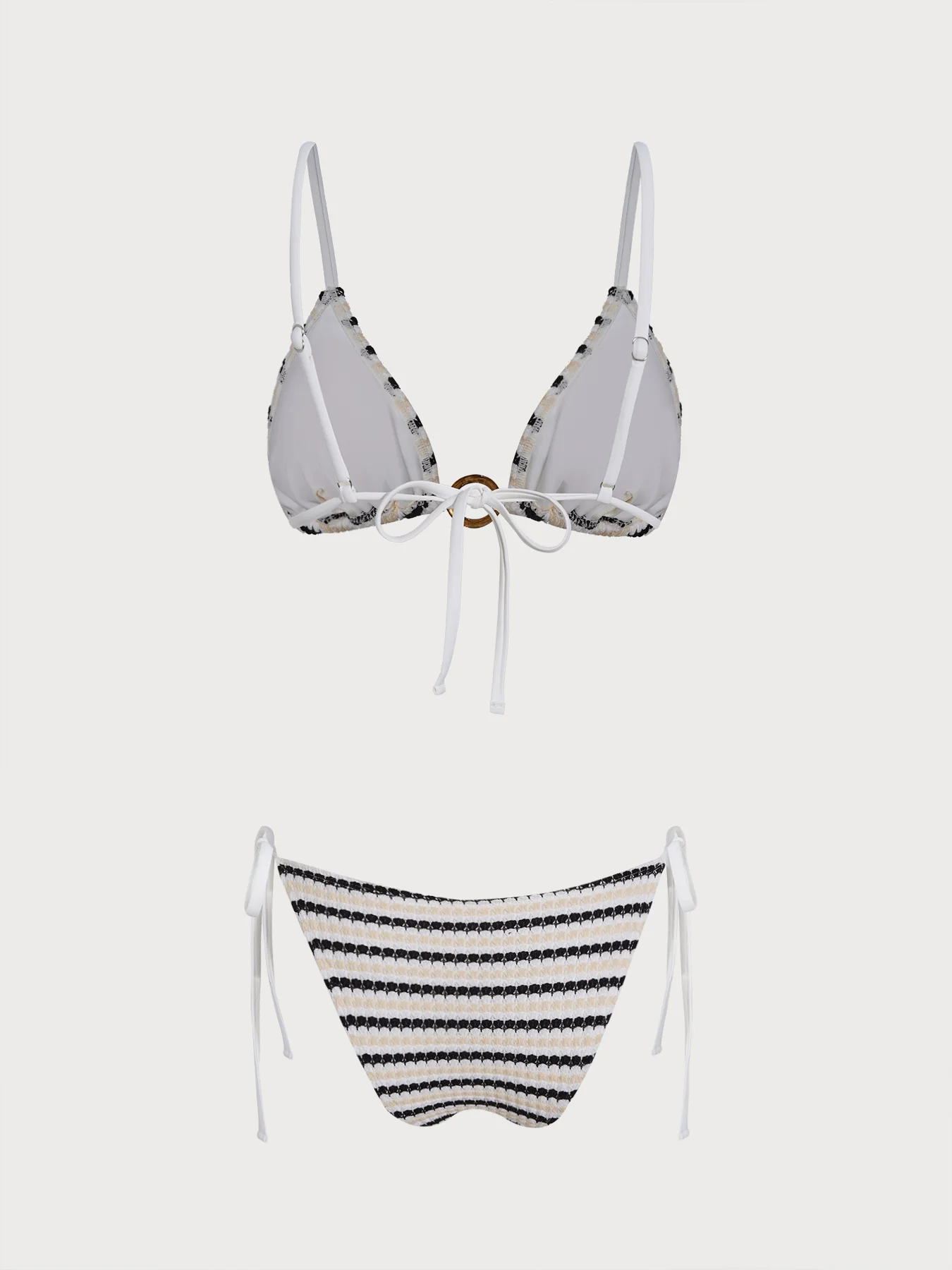 Multi Retro Striped O-Ring Bikini Set - Image 7
