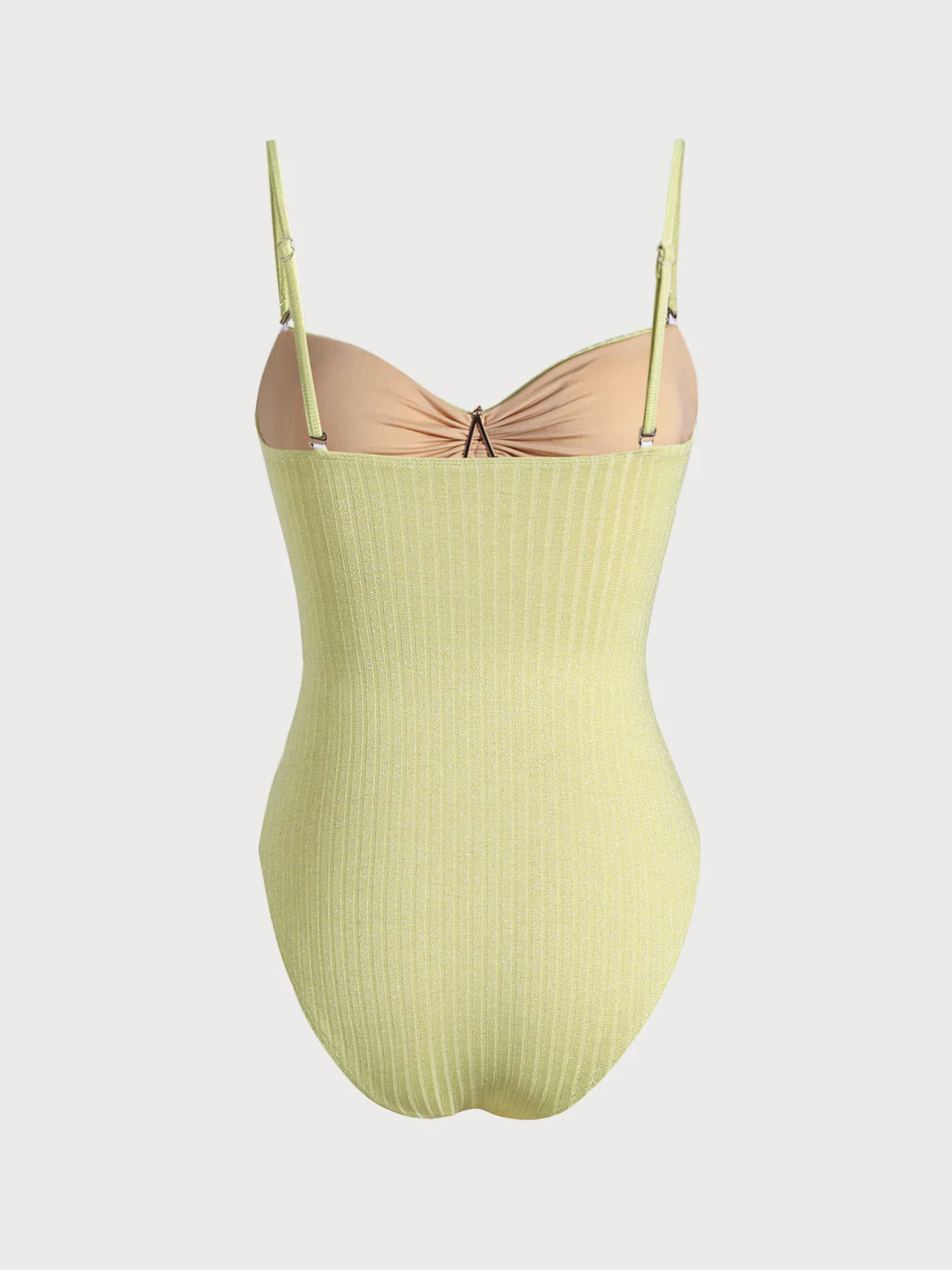 Mustard Yellow Glitter Star Embellished One-Piece Swimsuit - Image 7
