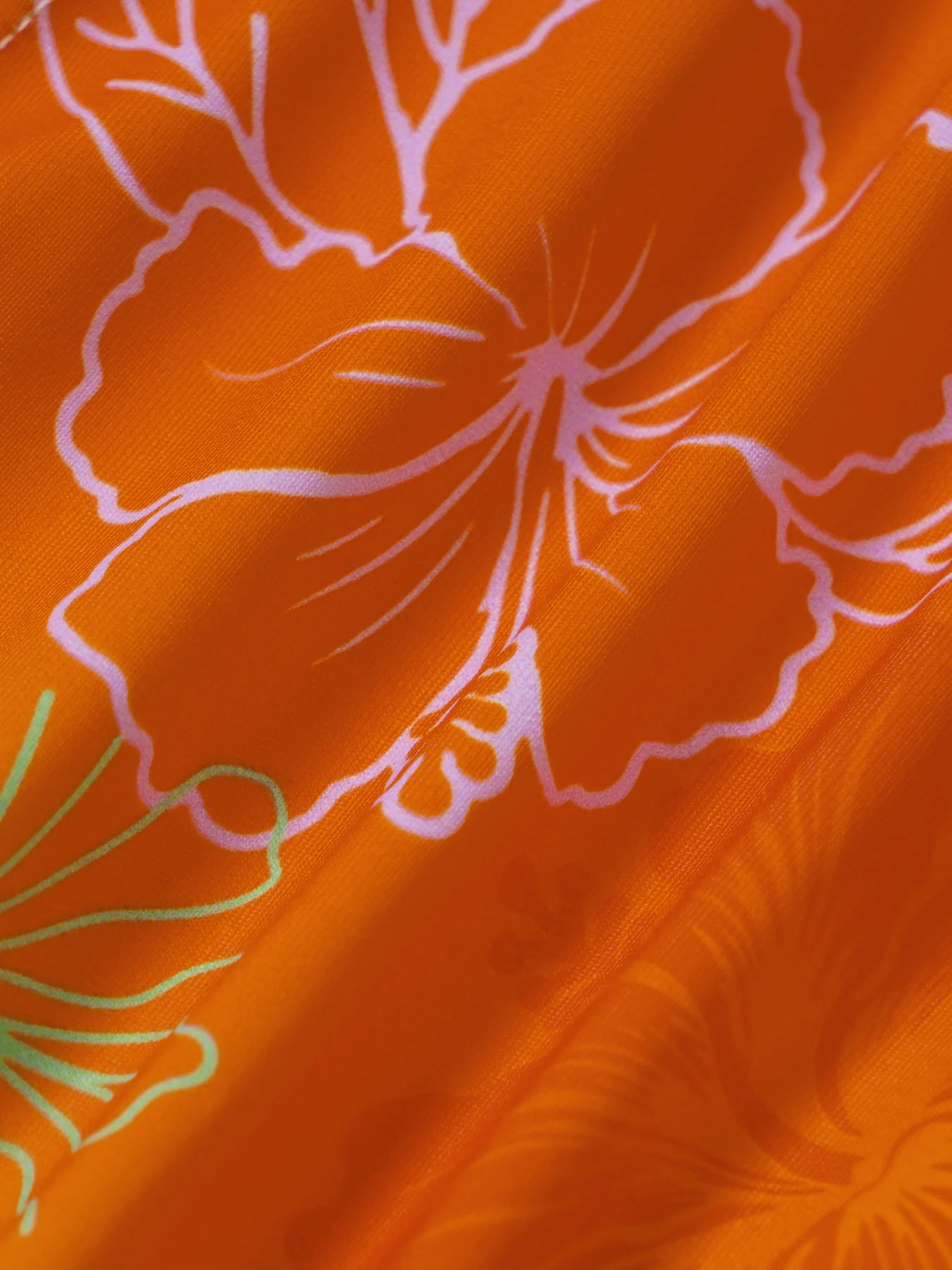Orange Floral Printed Halter Tankini Set - Image 9