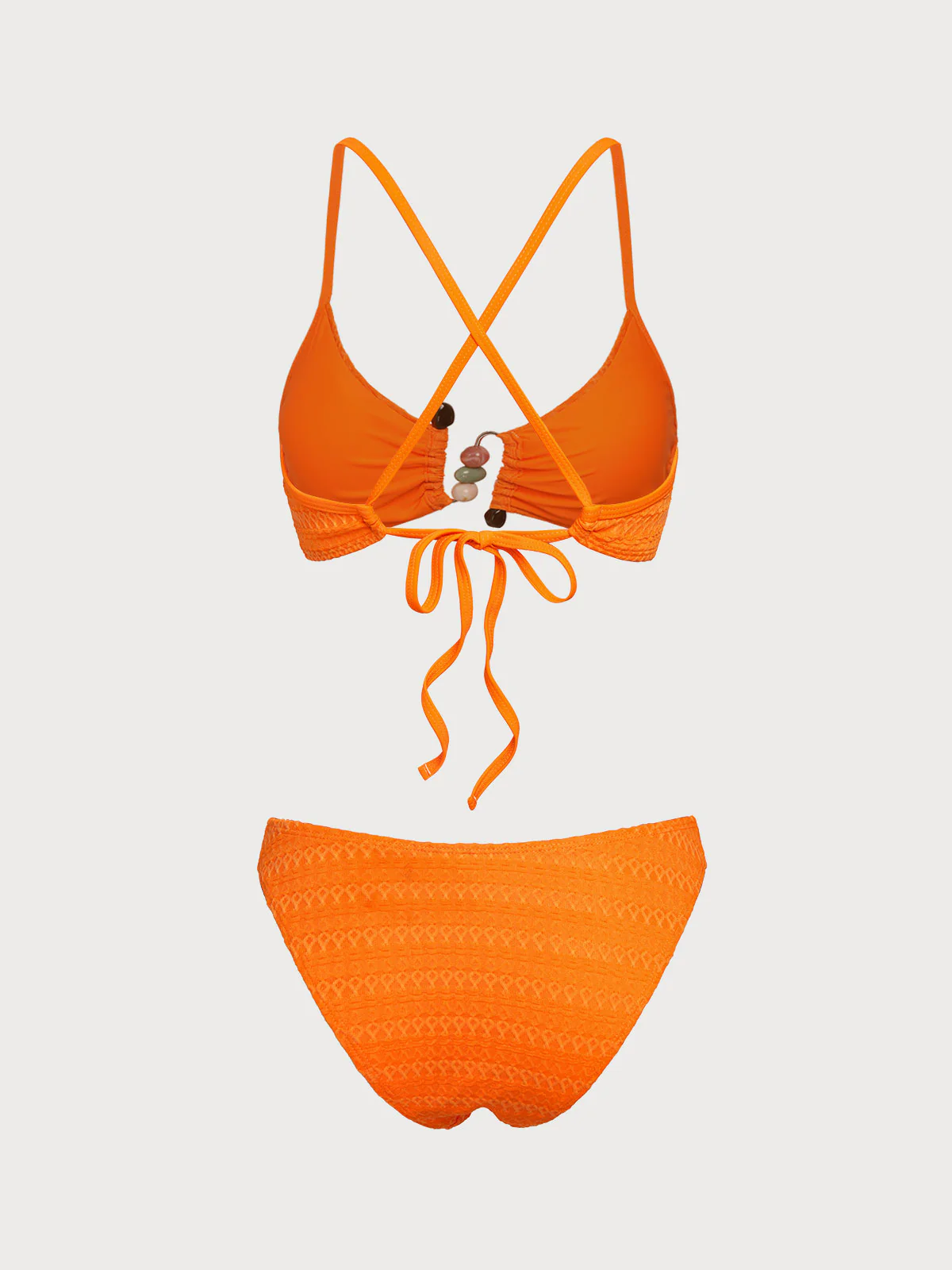 Orange N-Type Embellished Bikini Set - Image 7