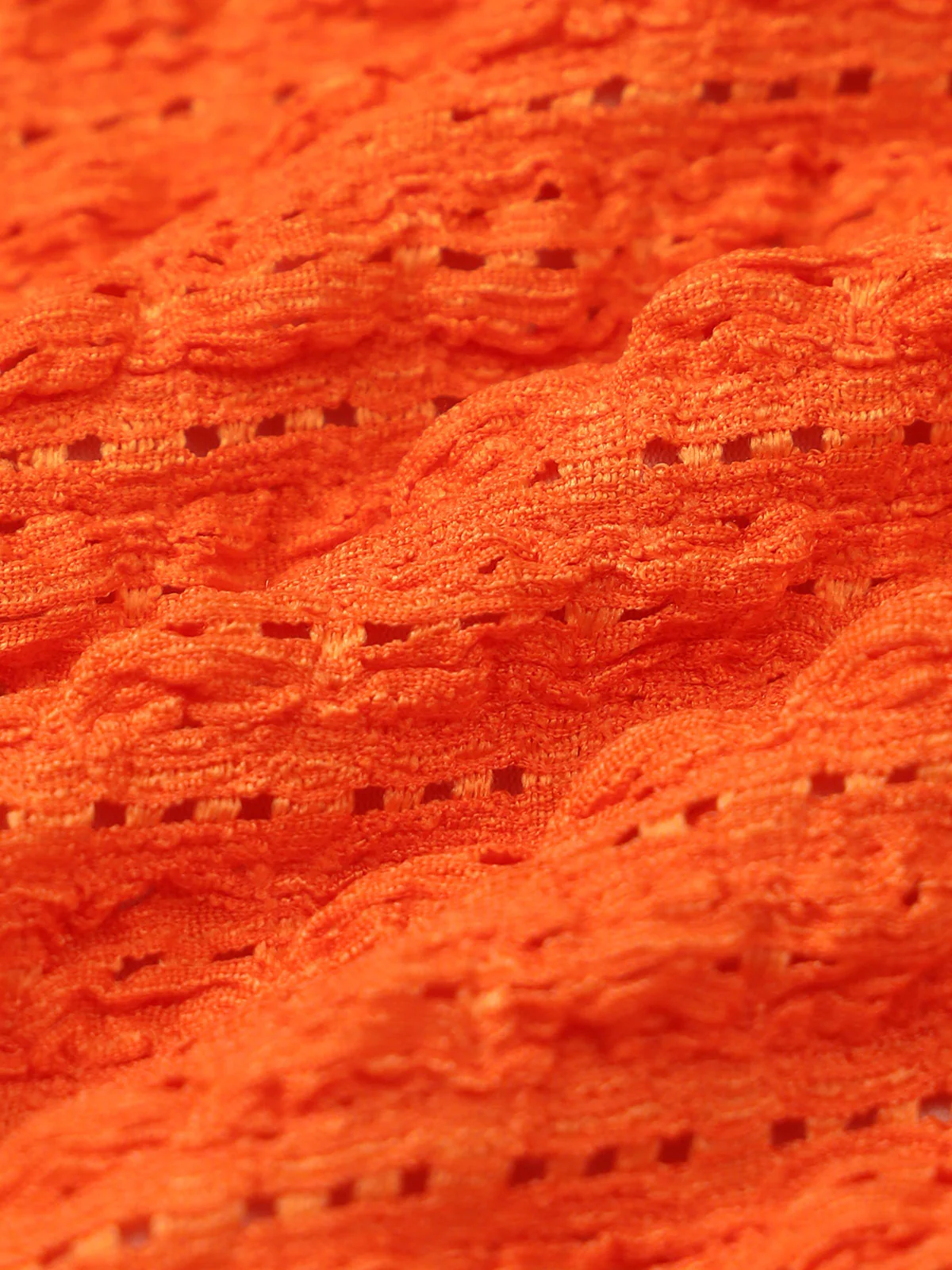 Orange Woven Textured Bikini Set - Image 8