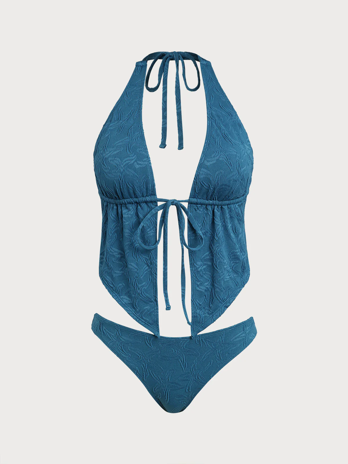 Peacock Blue Tankini Three-Piece Set - Image 9