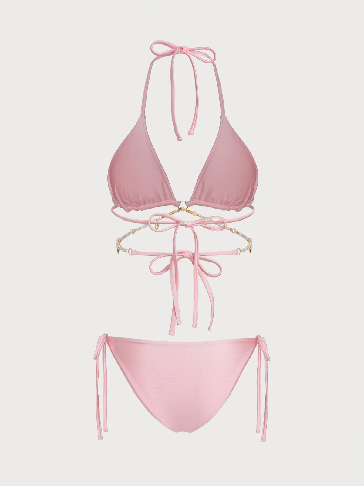 Pink Decorative Chain Bikini Set - Image 7