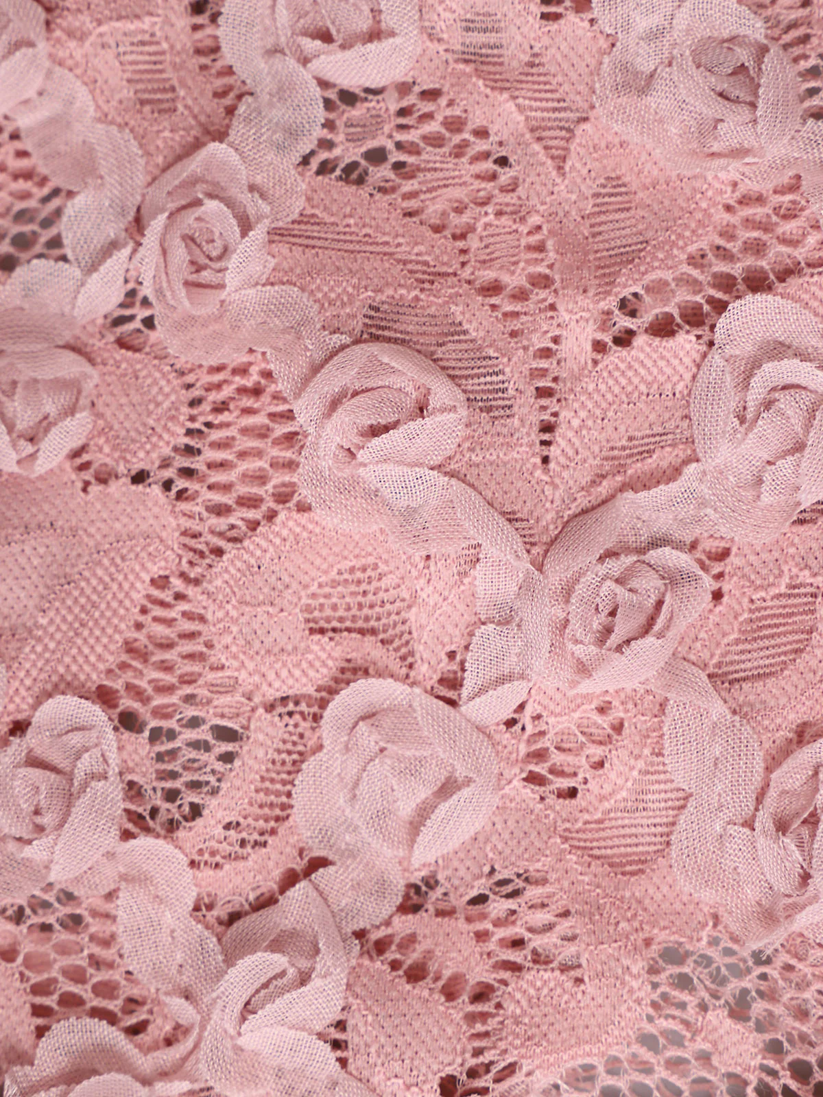 Pink Lace 3D Flower Retro Tankini Set - Image 9