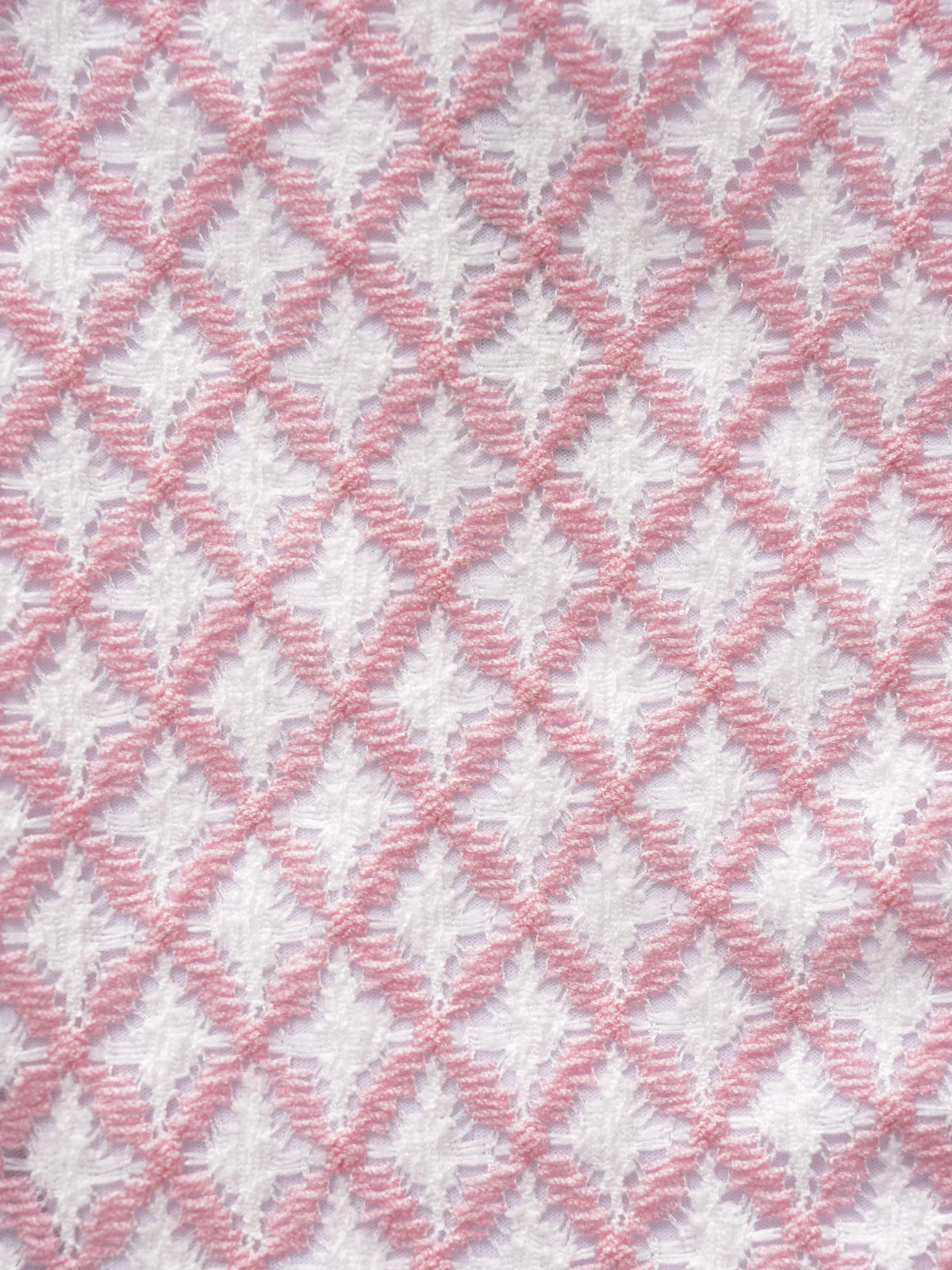 Pink Contrast Plaid Shell Trim Bikini Set - Image 3