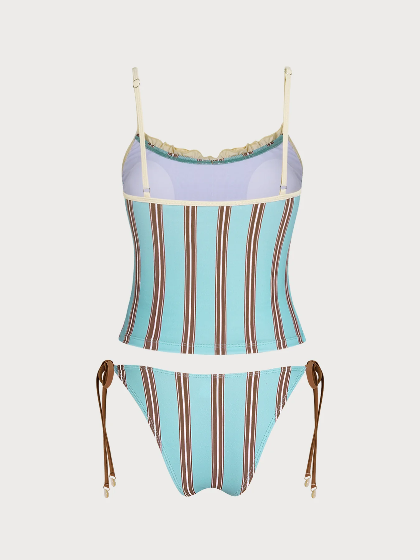 Pink Printed Ruffle Tankini Set - Image 14