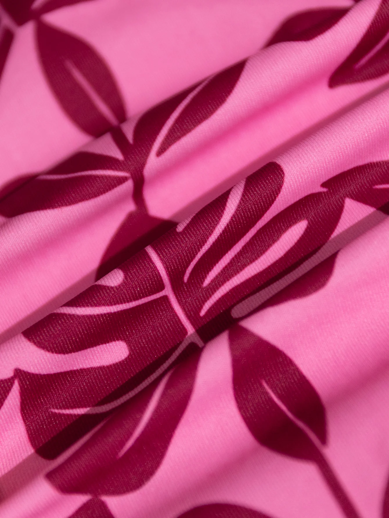 Pink Printed Underwire Contrast Bikini Set - Image 3