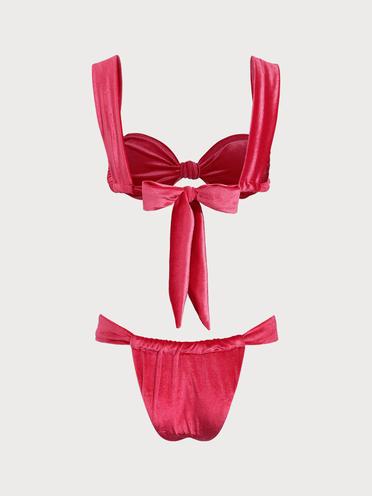 Pink Velvet Twist Bikini Set - Image 6