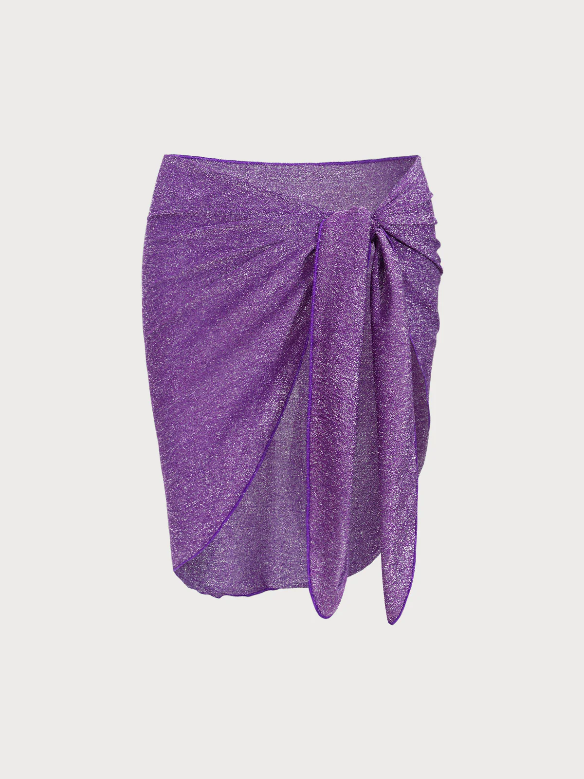 Purple Lurex Sparkly Cover-Up Skirt - Image 5