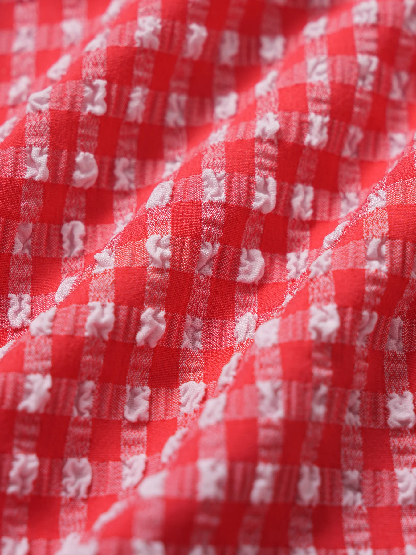 Red Ruched Plaid Print Bikini Set - Image 6