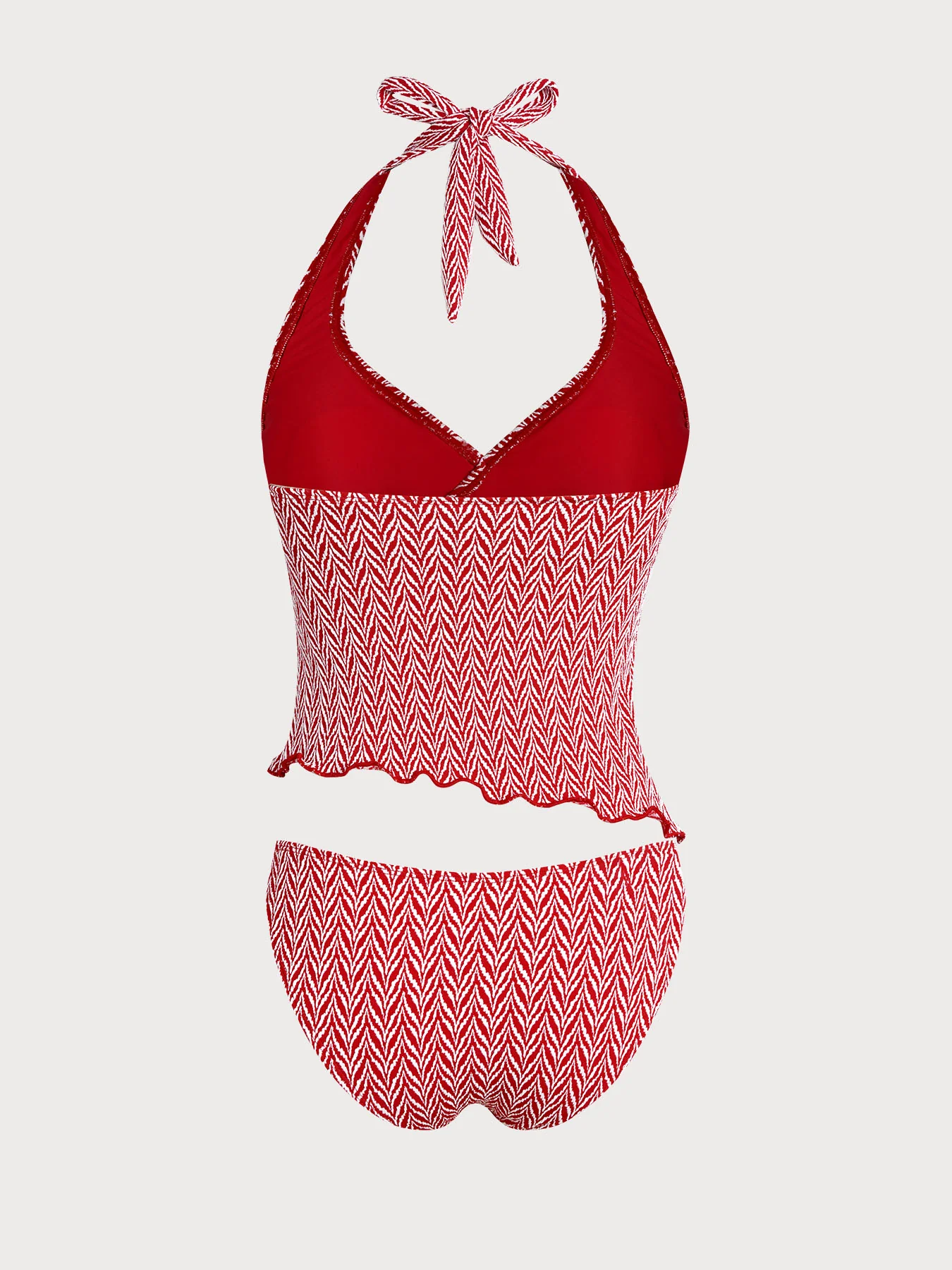 Red Star Wavy Edge Tankini Set - Image 6
