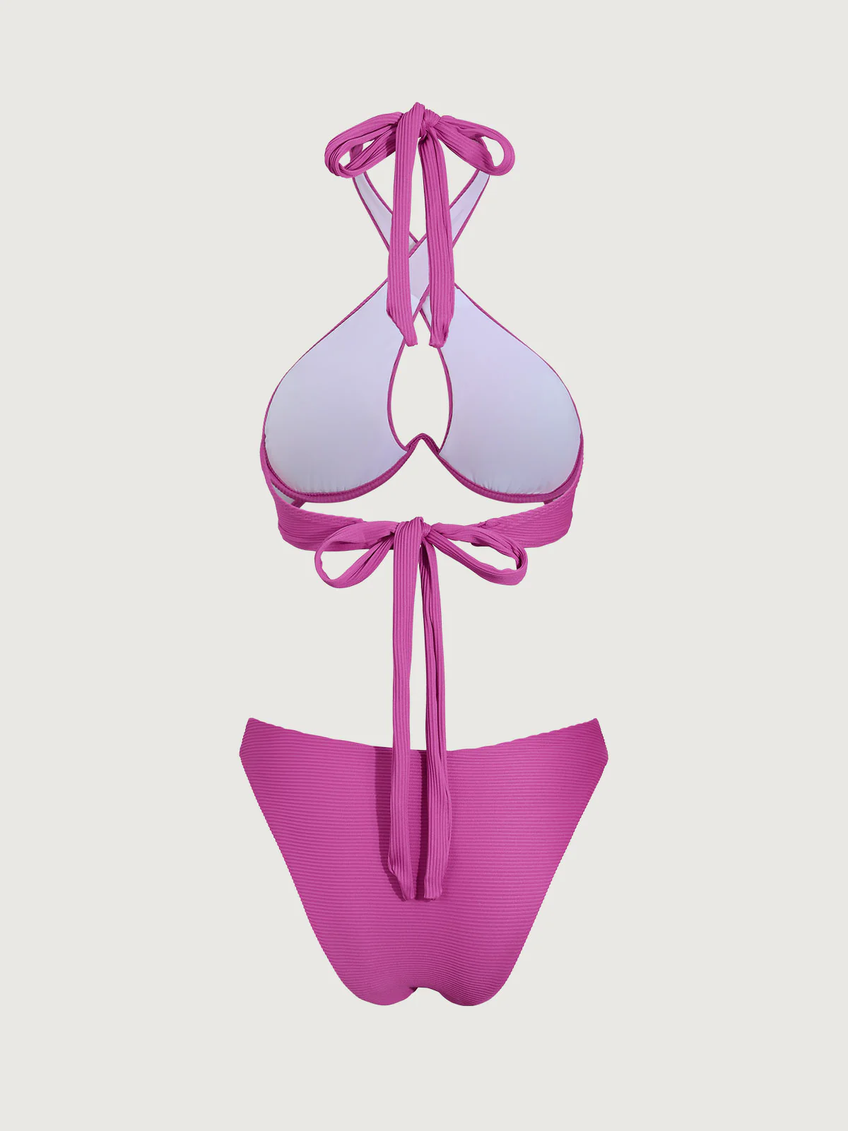 Rose Red Crossover Bikini Set - Image 7