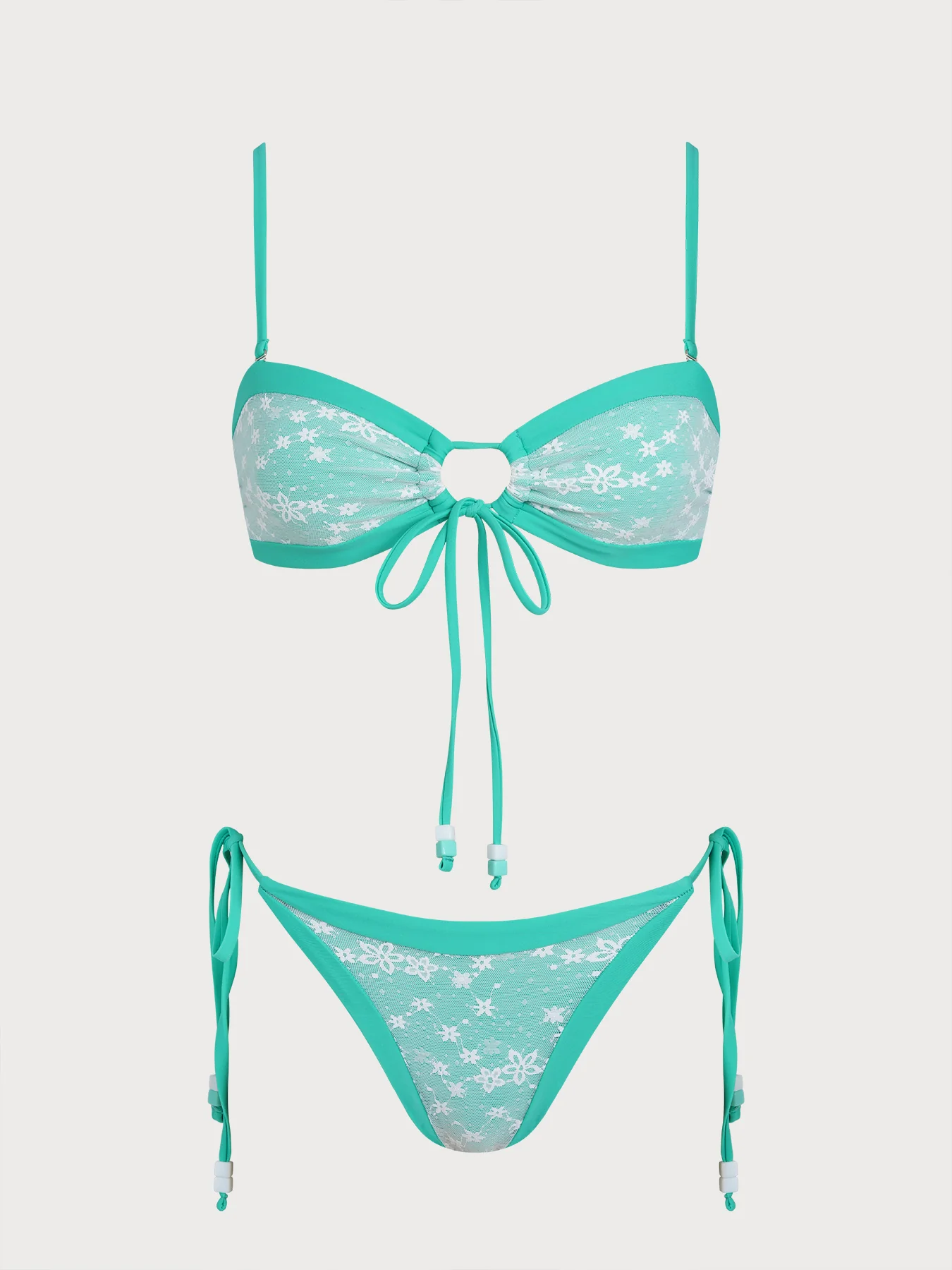 Turquoise O-Ring Trim Bikini Set - Image 6