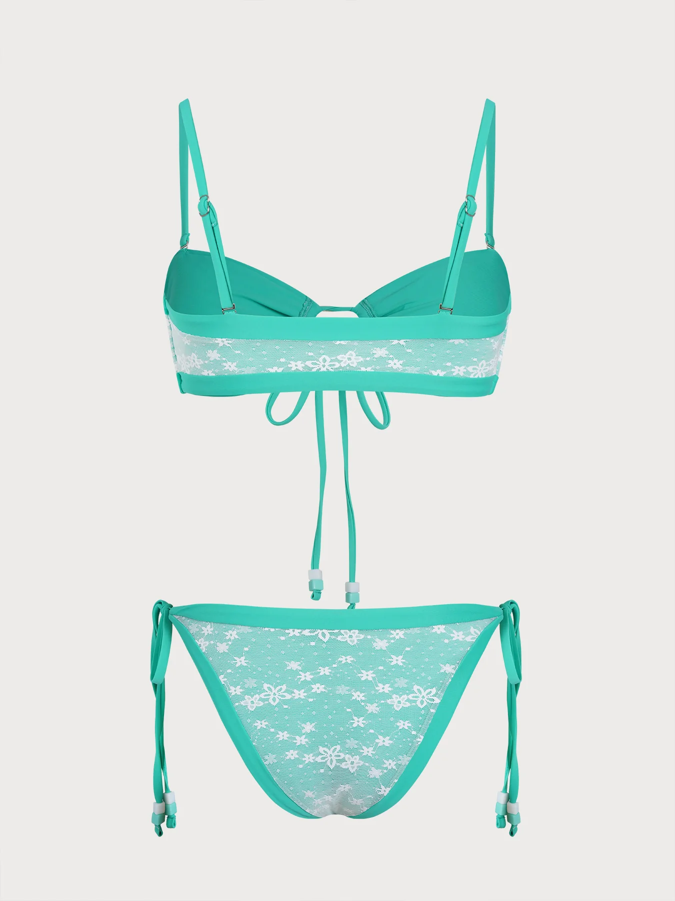 Turquoise O-Ring Trim Bikini Set - Image 7