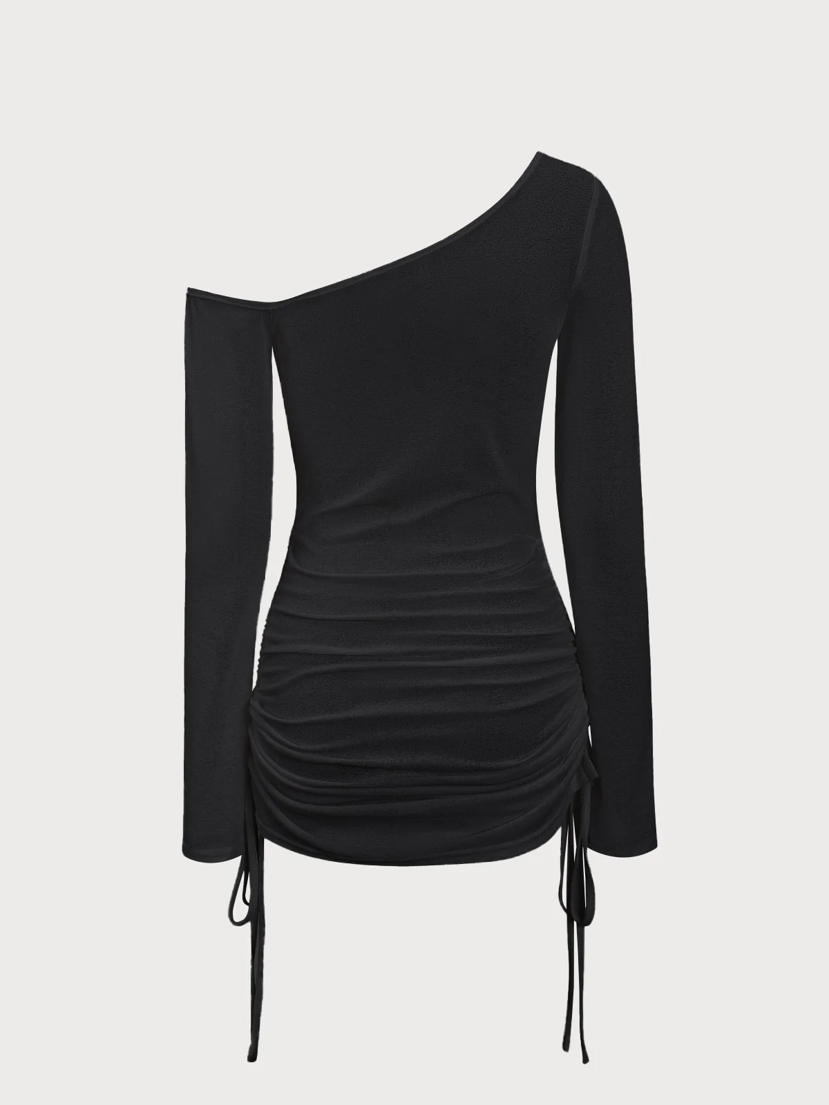 White Ruched One Shoulder Cover-up - Image 10