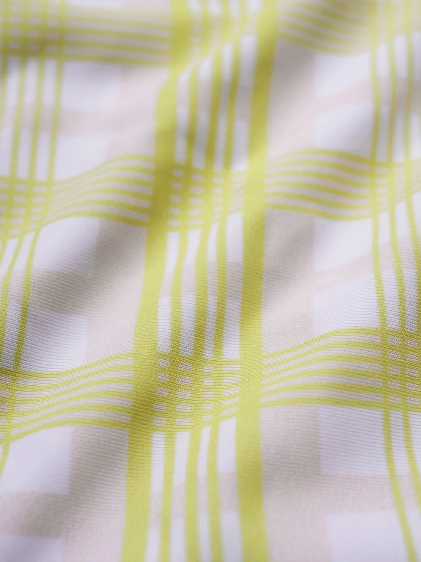 Light Yellow Floral Plaid Ruched Tankini Set - Image 10